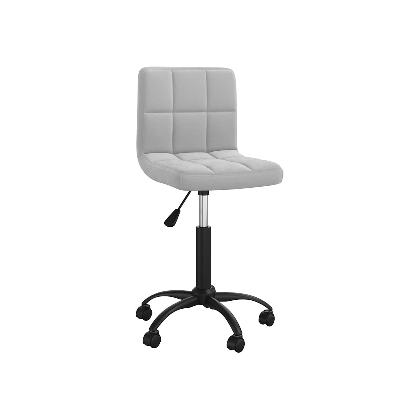 Chaise pivotante de salle à manger Gris clair Velours