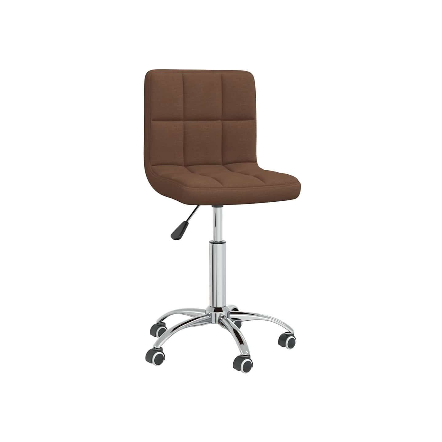 Chaise pivotante de salle à manger Marron Tissu