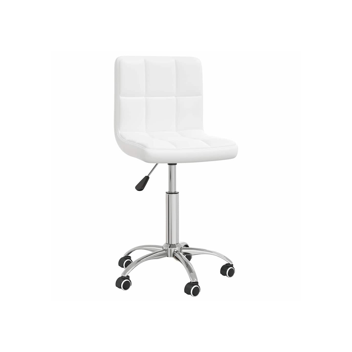 Chaise pivotante de salle à manger Blanc Similicuir