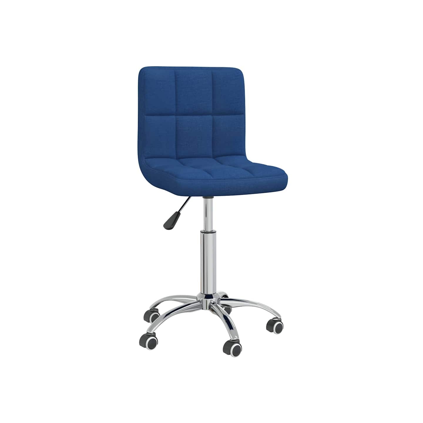 Chaise pivotante de salle à manger Bleu Tissu