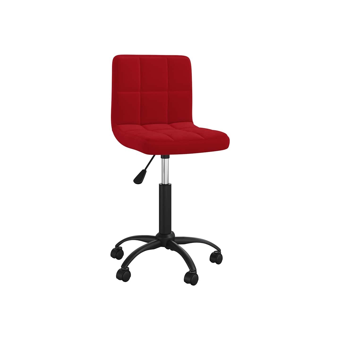 Chaise pivotante de salle à manger Rouge bordeaux Velours