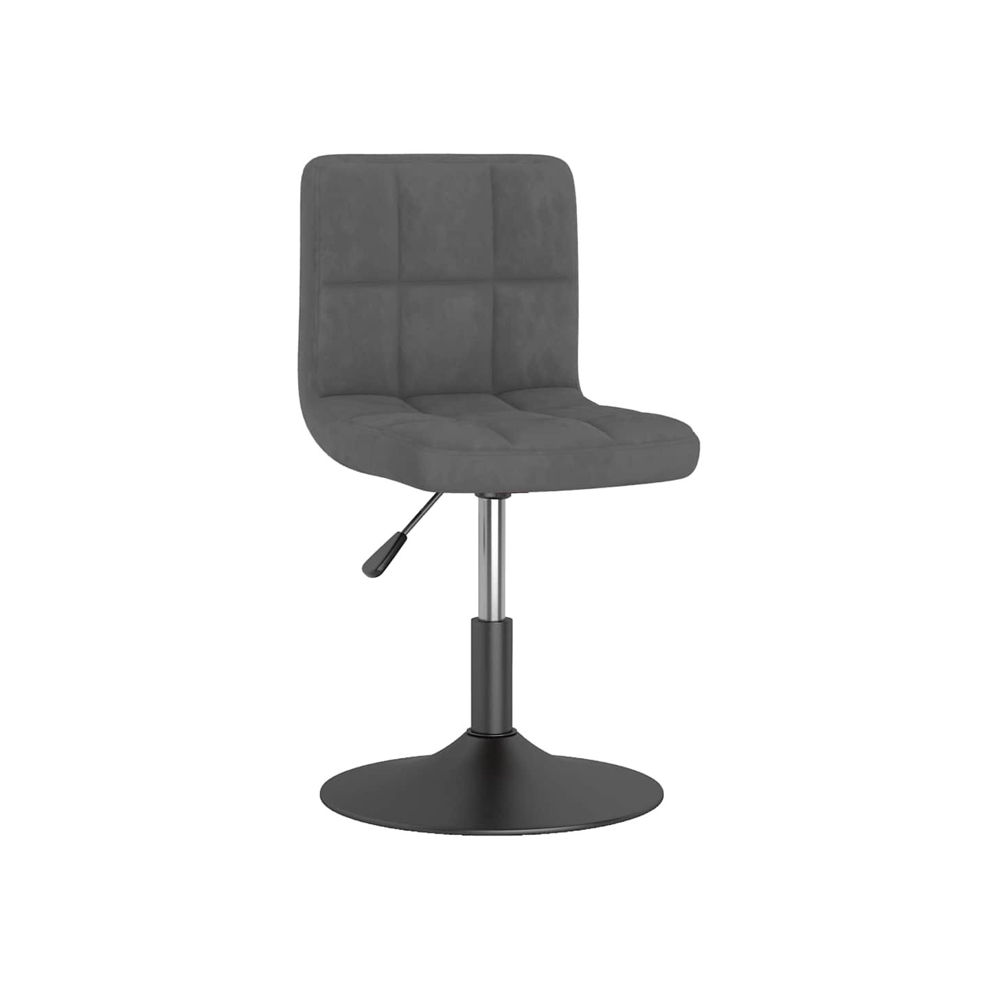 Chaise pivotante de salle à manger Gris foncé Velours
