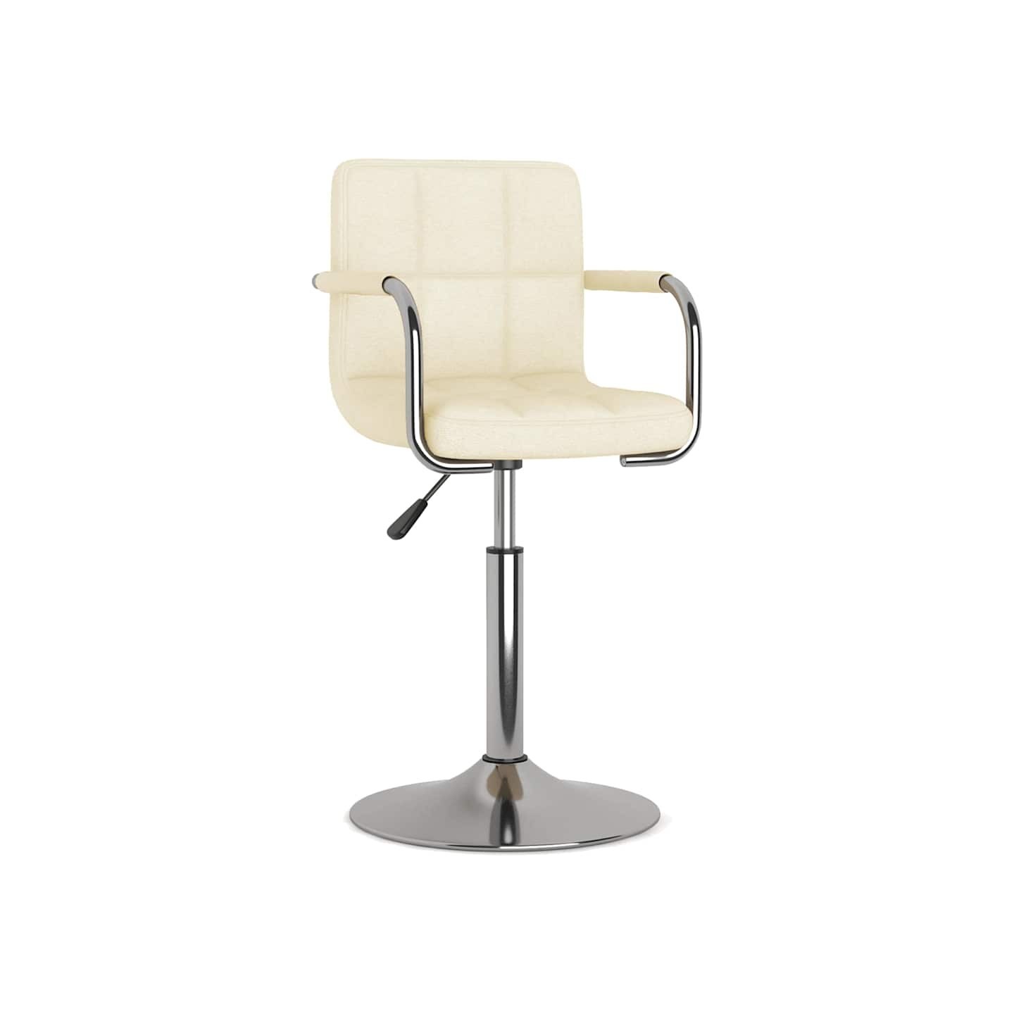 Chaise de salle à manger Crème Tissu