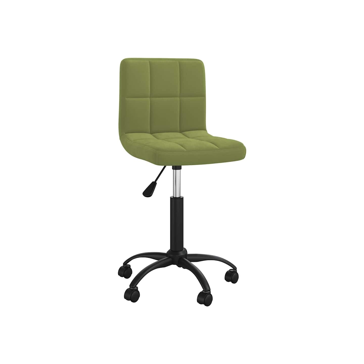 Chaise pivotante de salle à manger Vert clair Velours