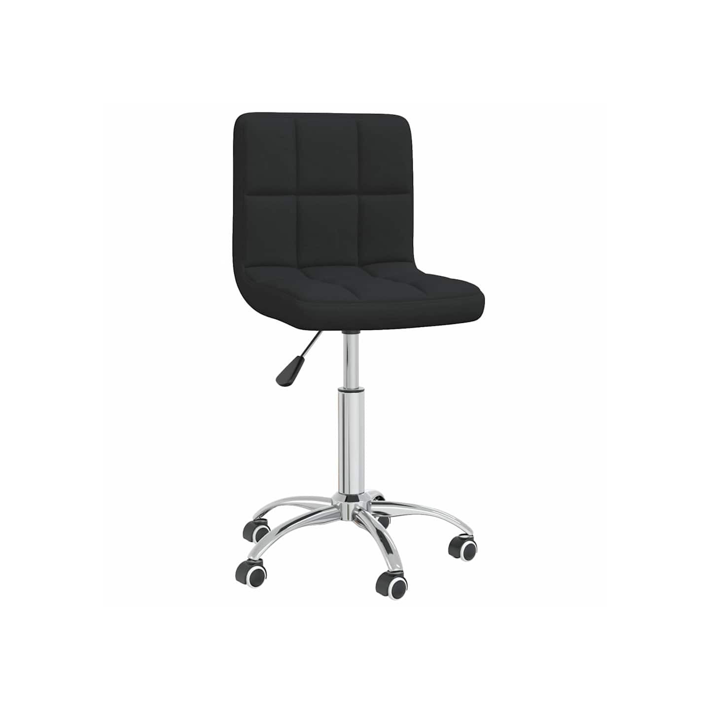 Chaise pivotante de salle à manger Noir Tissu