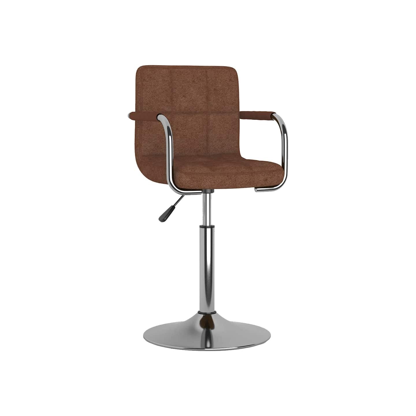 Chaise de salle à manger Marron Tissu