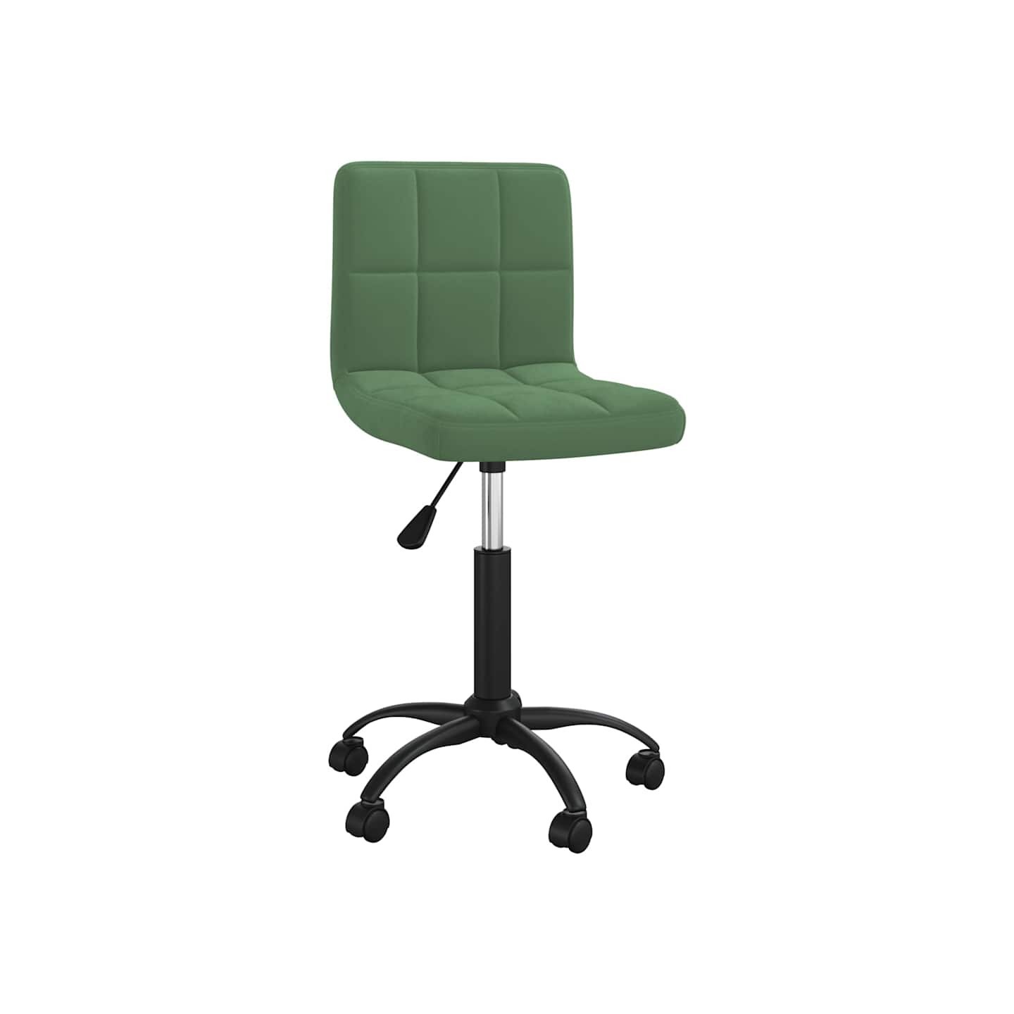 Chaise pivotante de salle à manger Vert foncé Velours