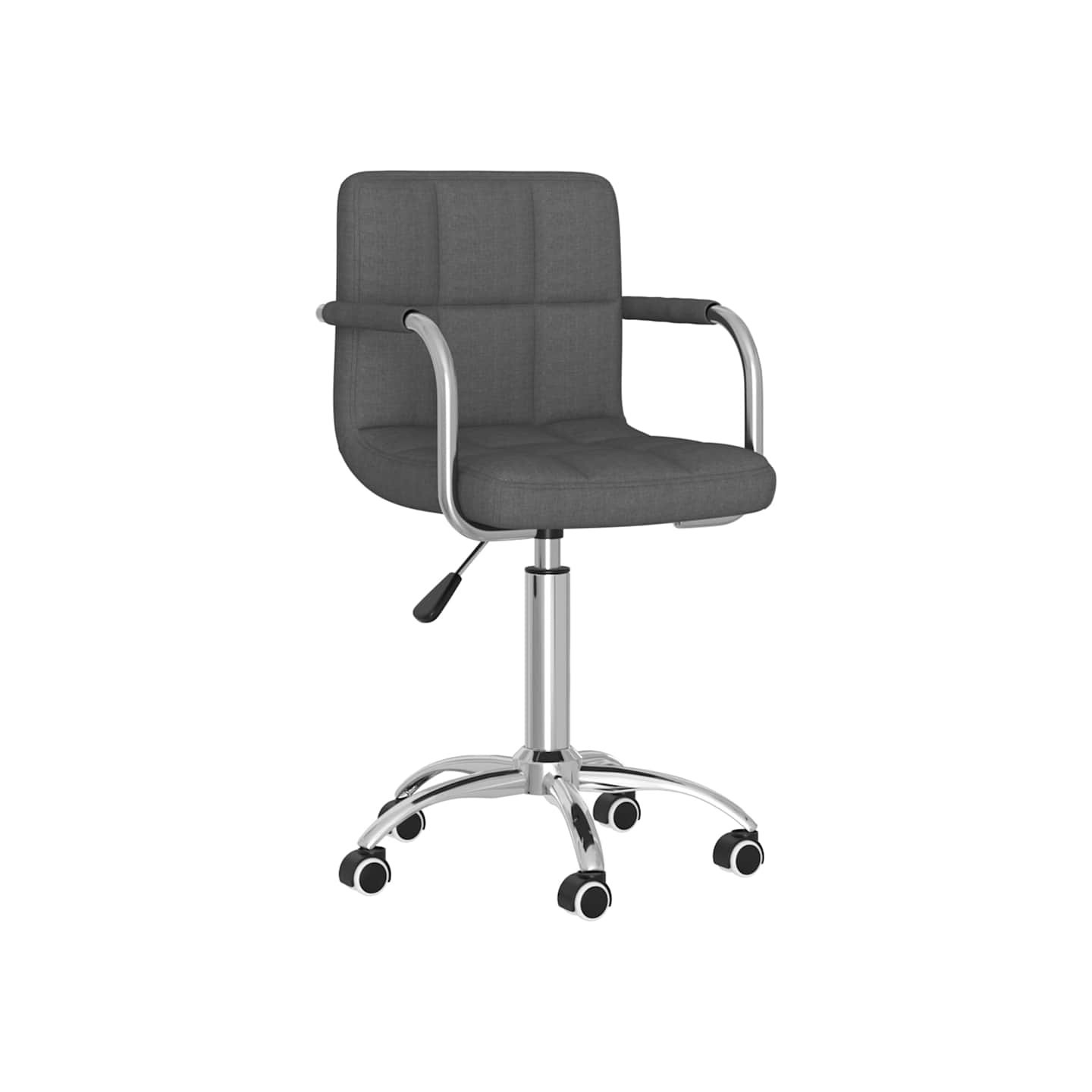 Chaise pivotante de salle à manger Gris foncé Tissu
