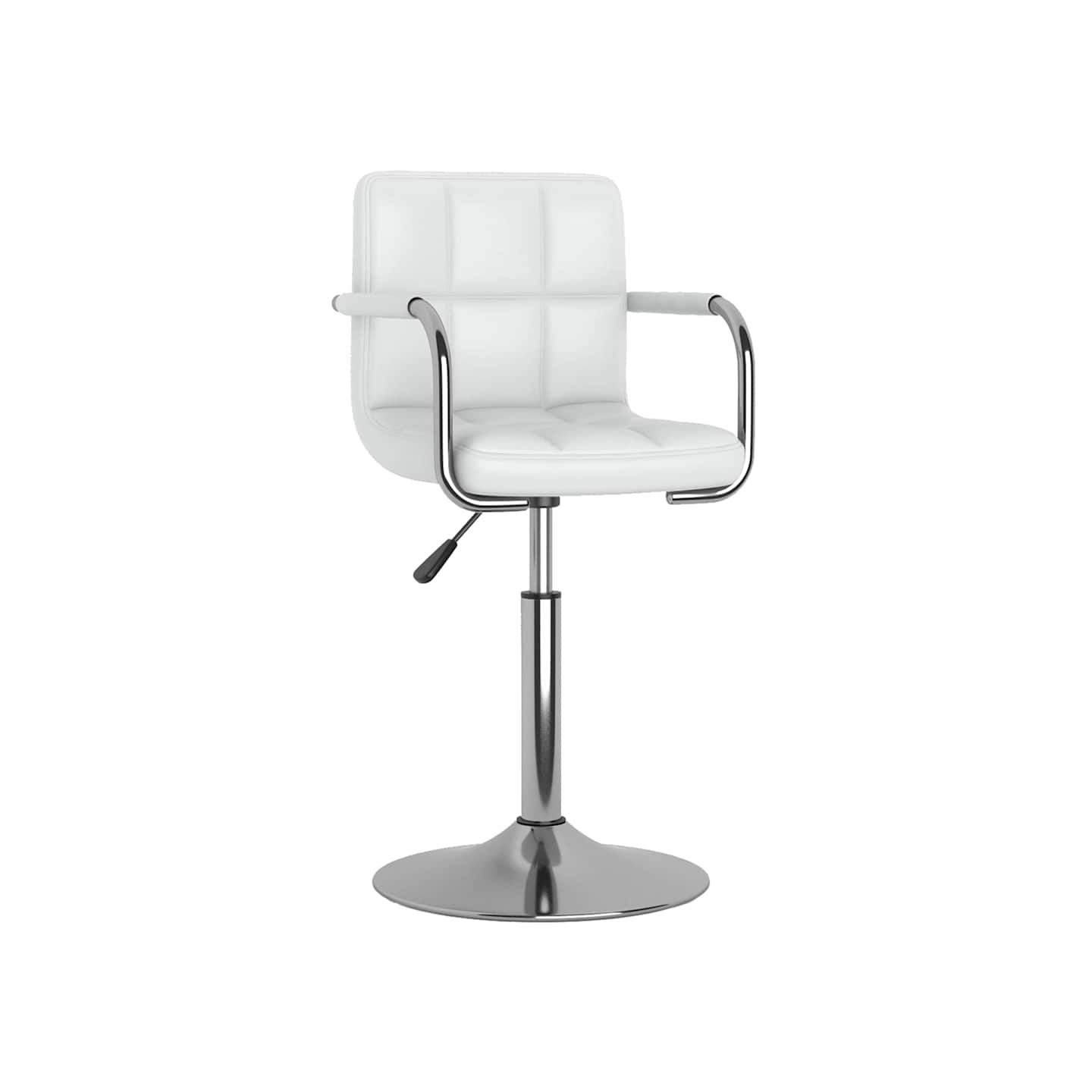 Chaise de salle à manger Blanc Similicuir