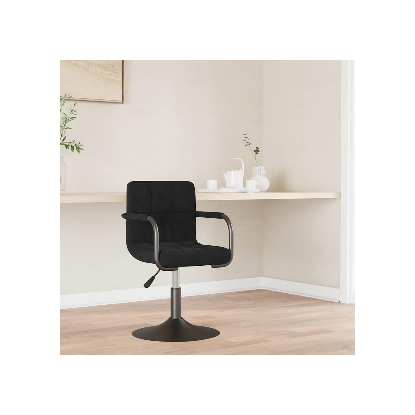 Chaise de salle à manger Noir Velours