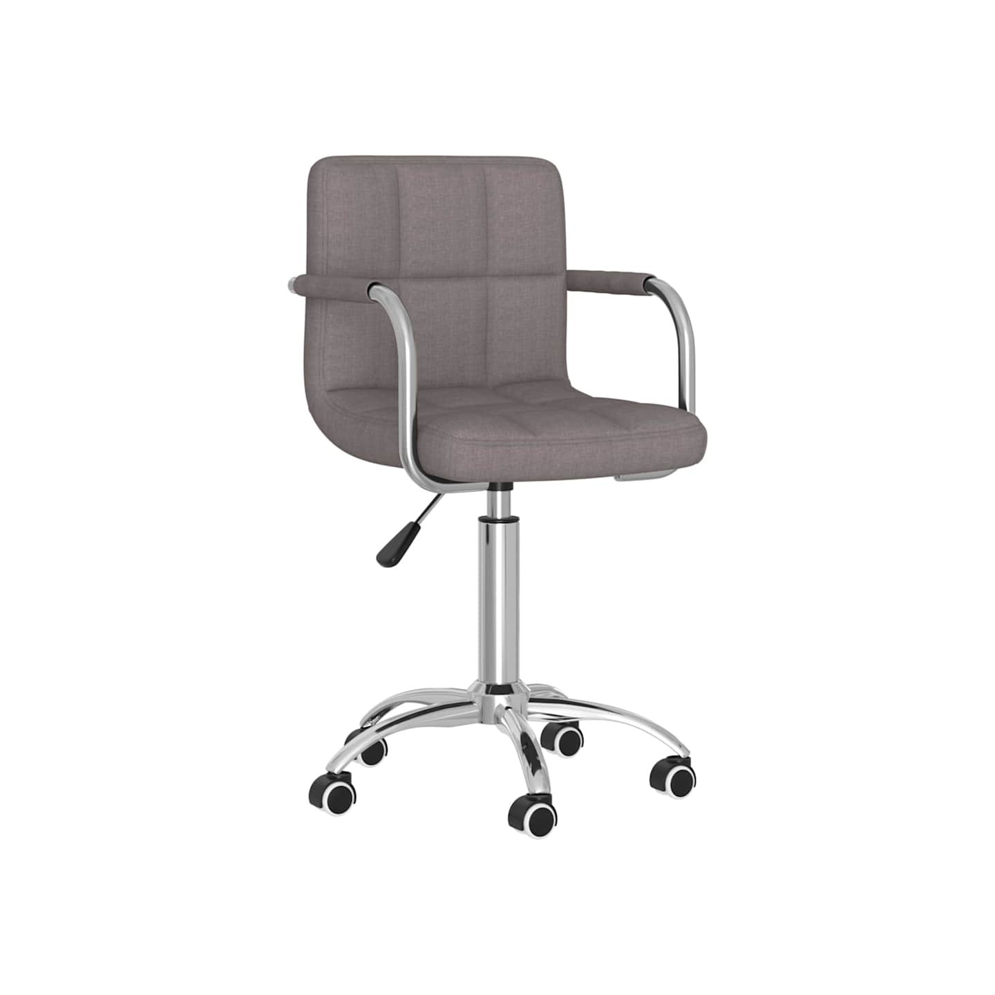 Chaise pivotante de salle à manger Taupe Tissu