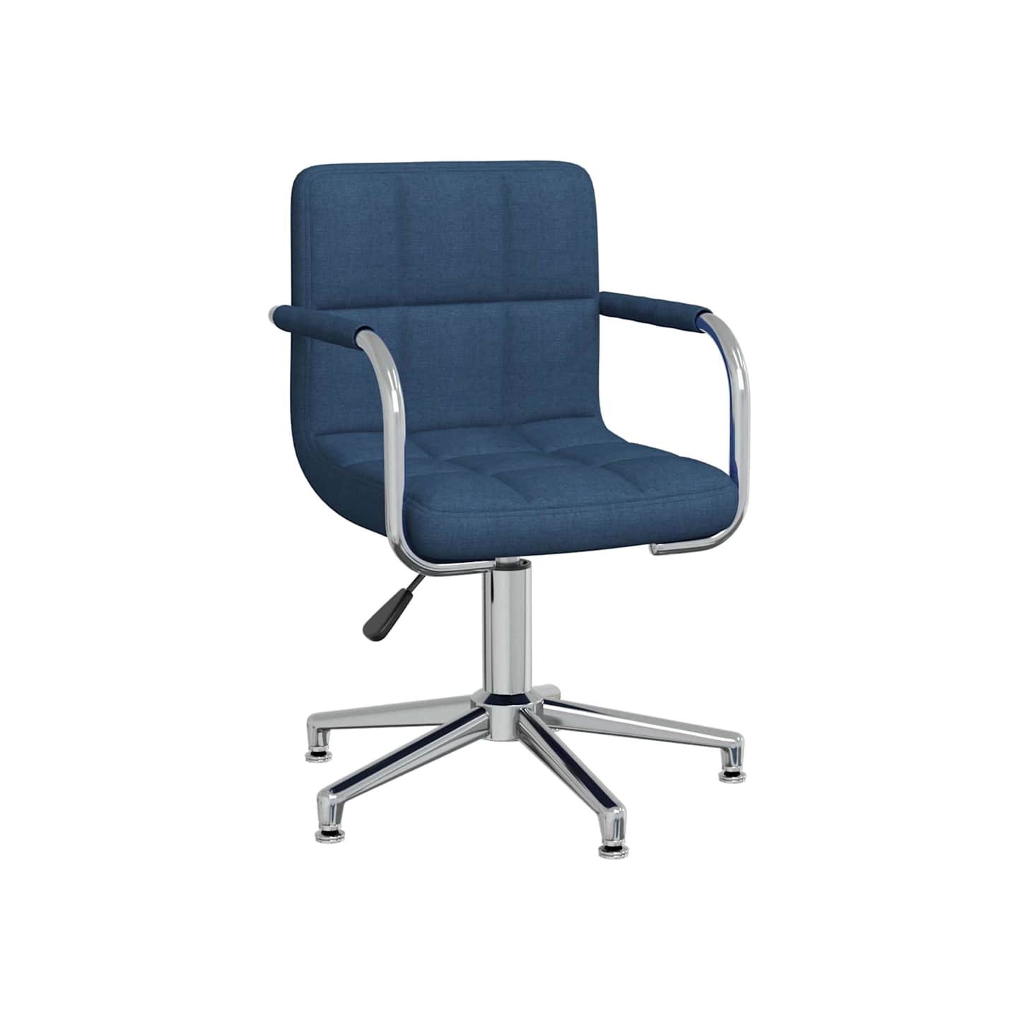 Chaise pivotante de salle à manger Bleu Tissu