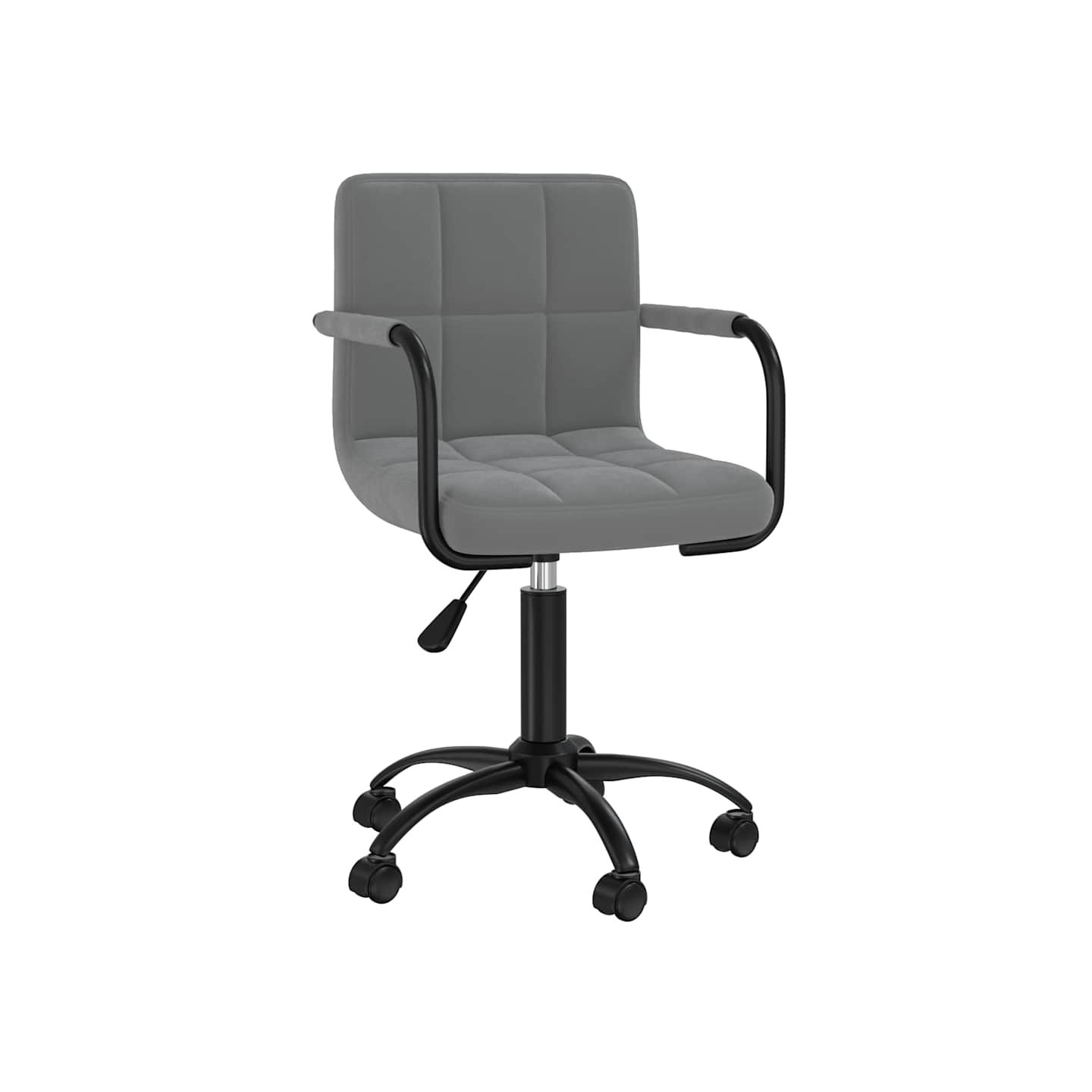 Chaise pivotante de salle à manger Gris foncé Velours