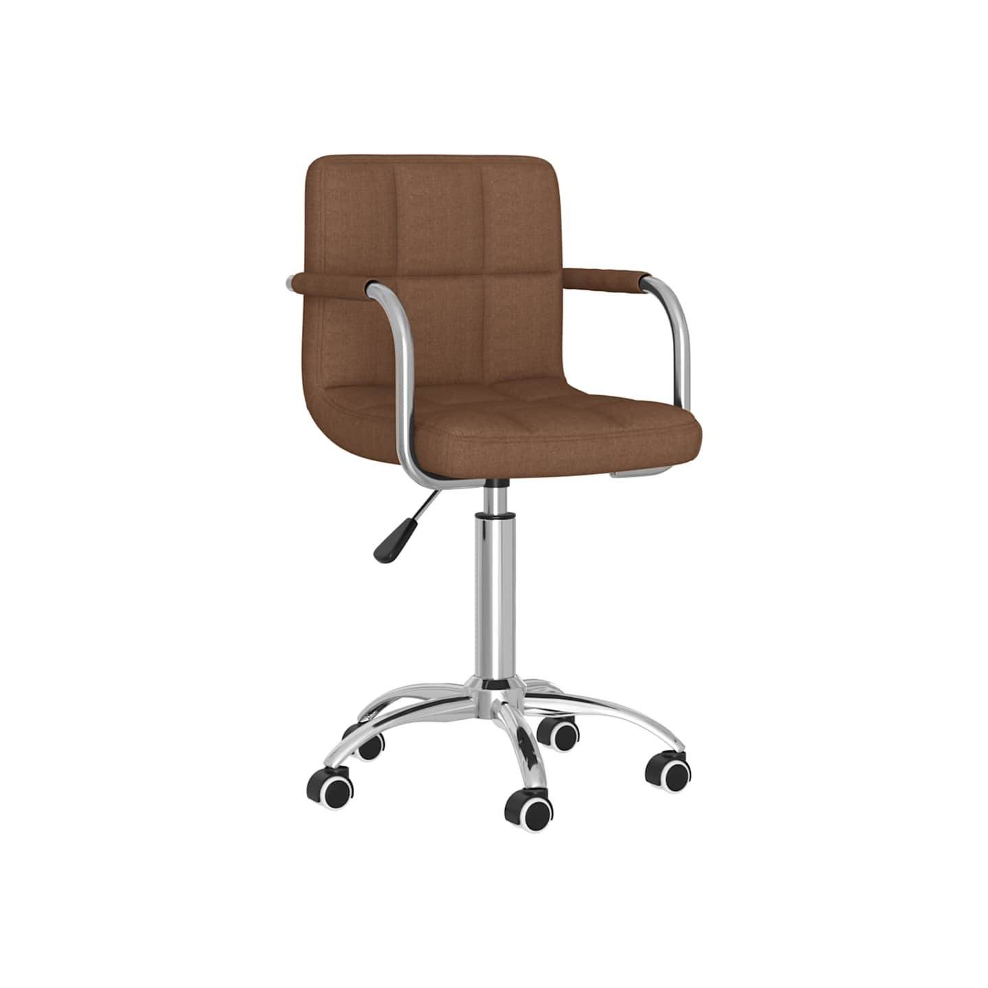 Chaise pivotante de salle à manger Marron Tissu