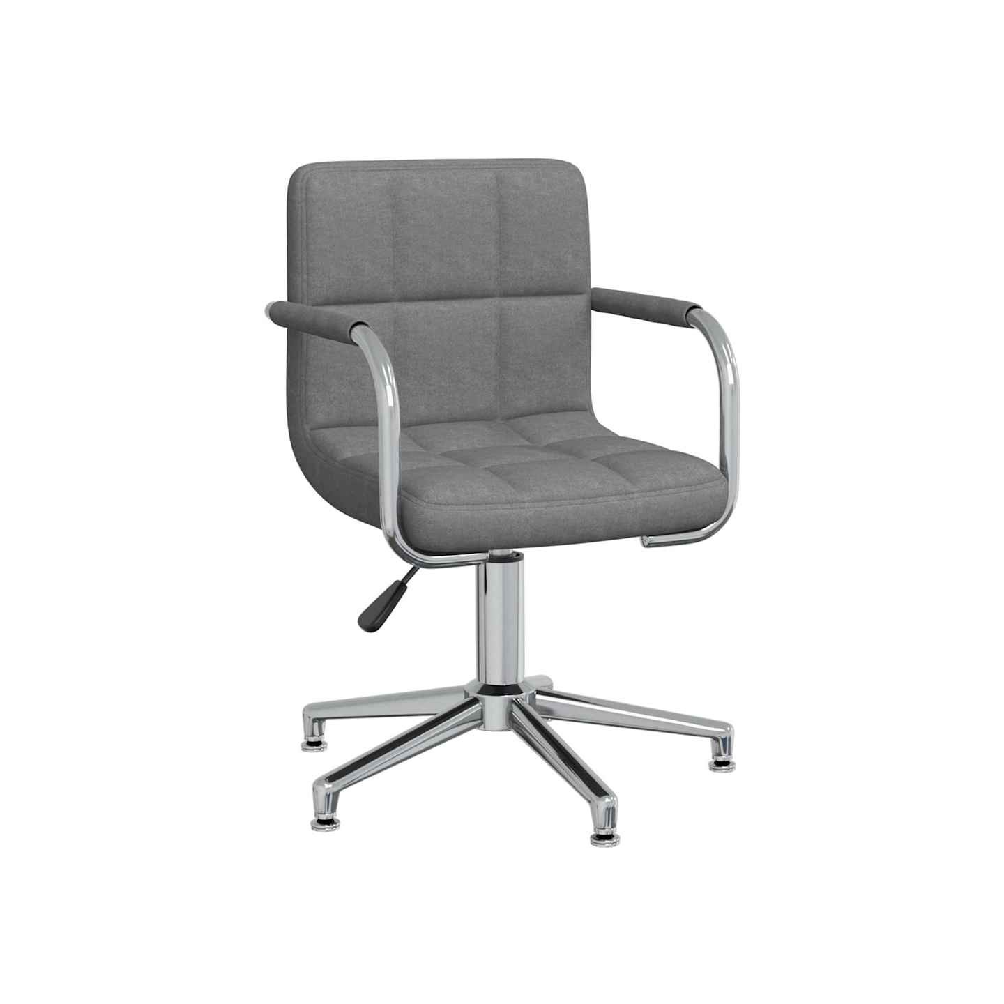Chaise pivotante de salle à manger Gris clair Tissu