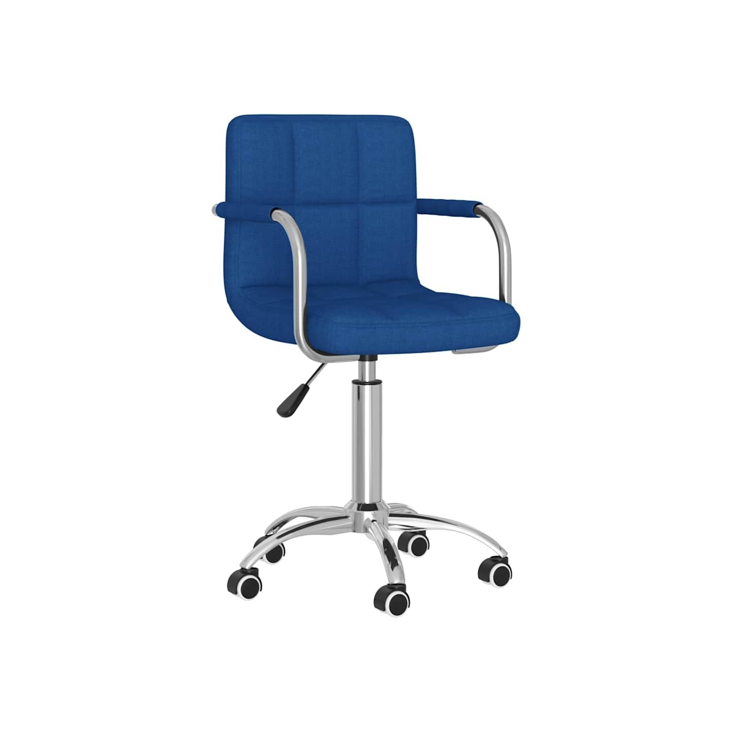 Chaise pivotante de salle à manger Bleu Tissu