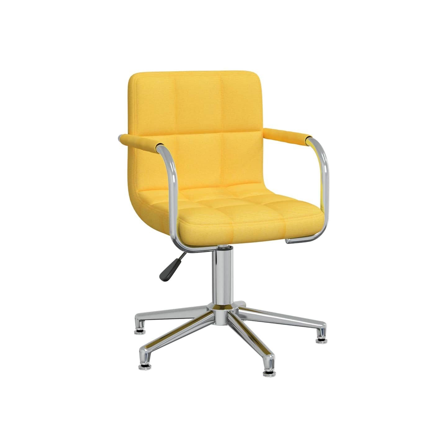 Chaise pivotante de salle à manger Jaune moutarde Tissu