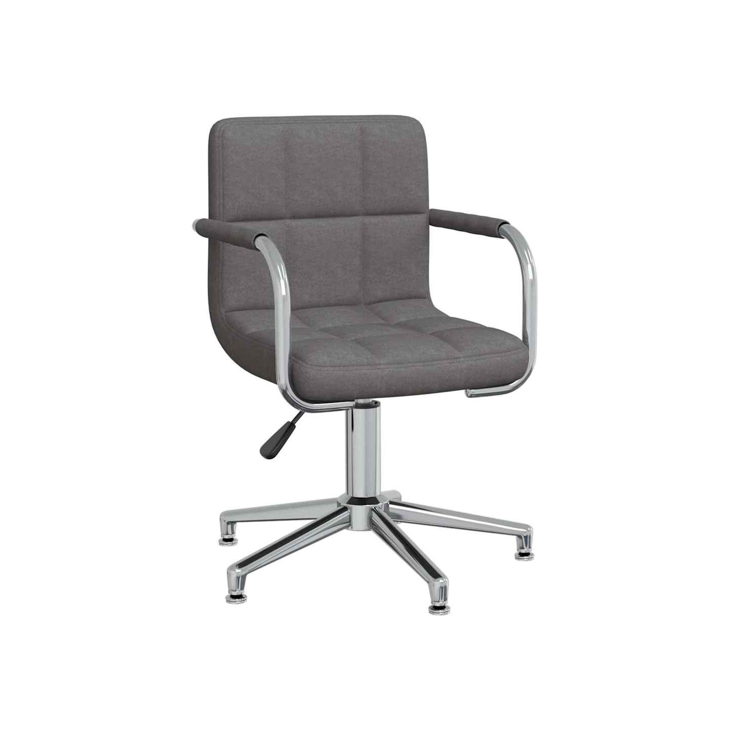 Chaise pivotante de salle à manger Gris foncé Tissu