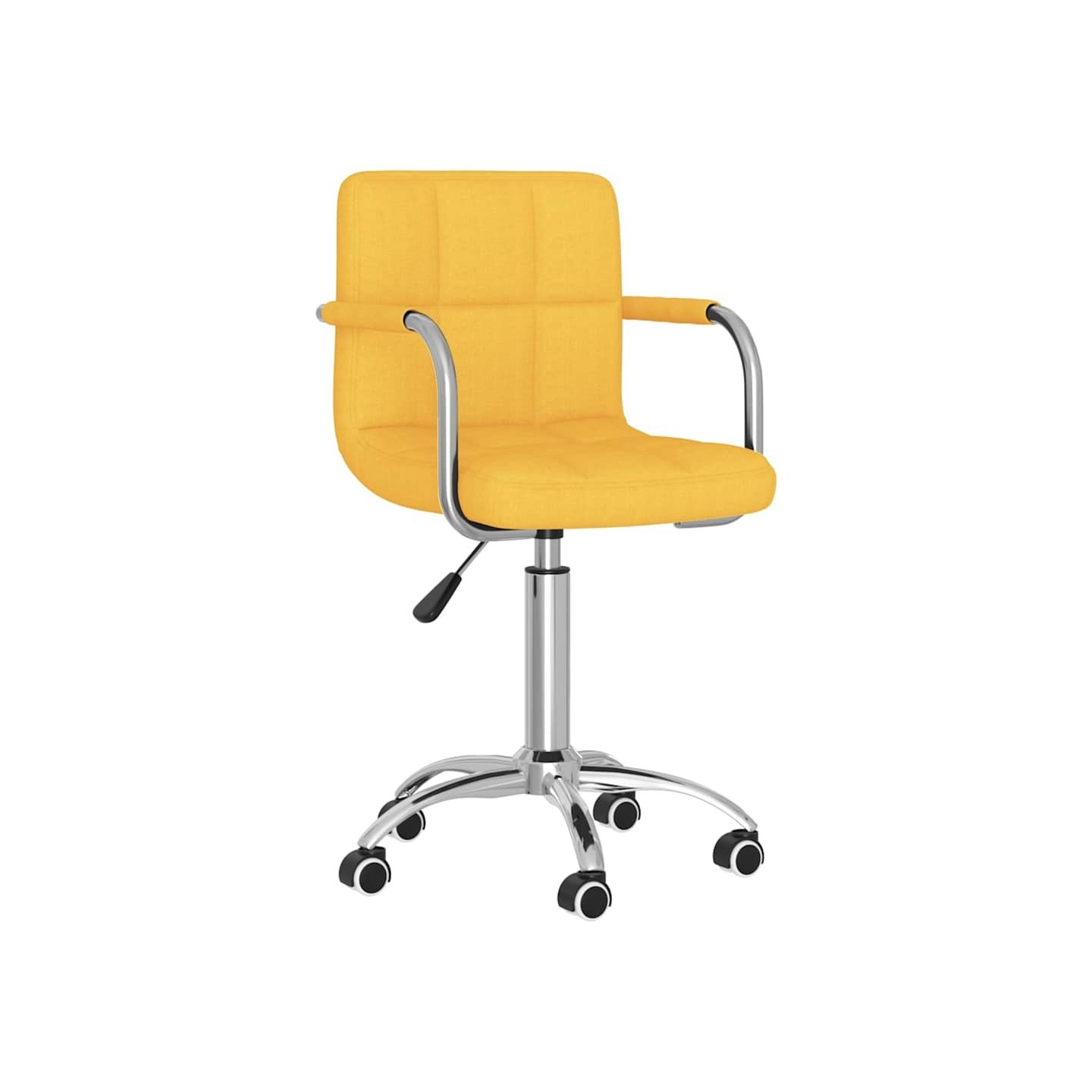 Chaise pivotante de salle à manger Jaune moutarde Tissu