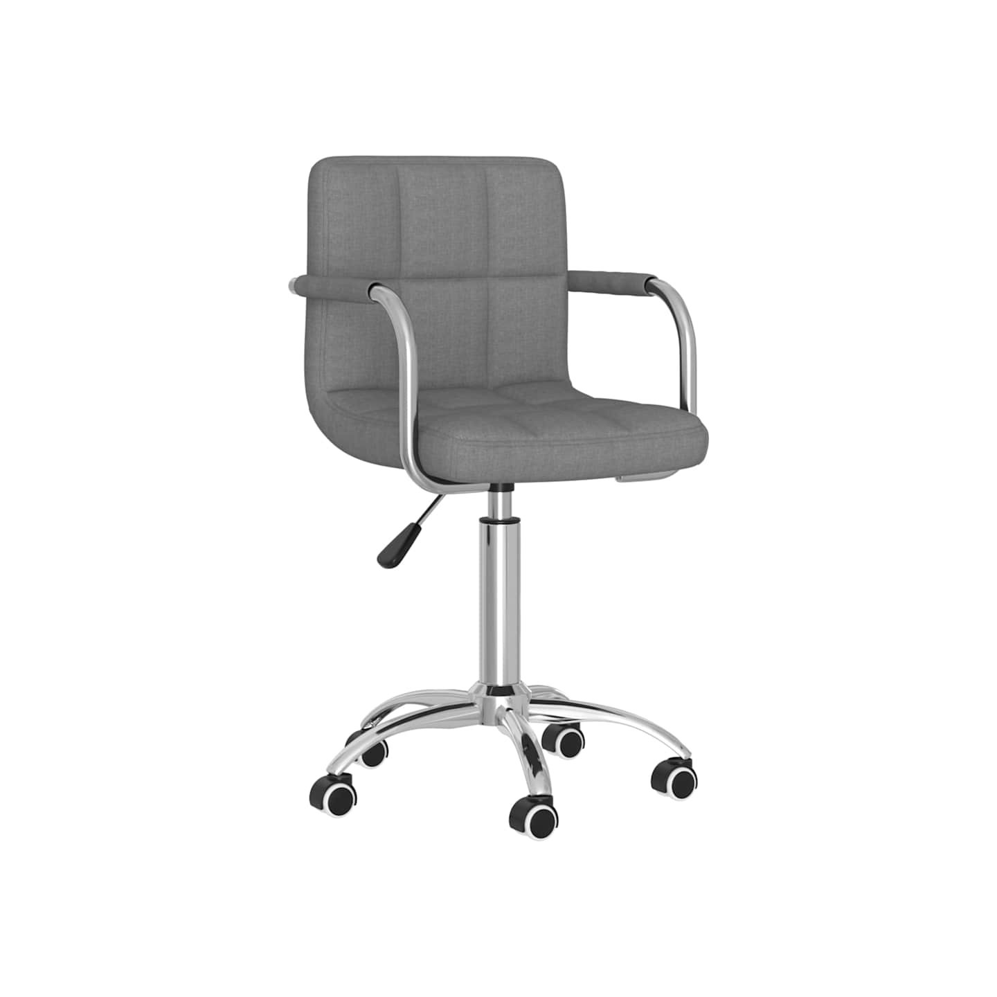 Chaise pivotante de salle à manger Gris clair Tissu