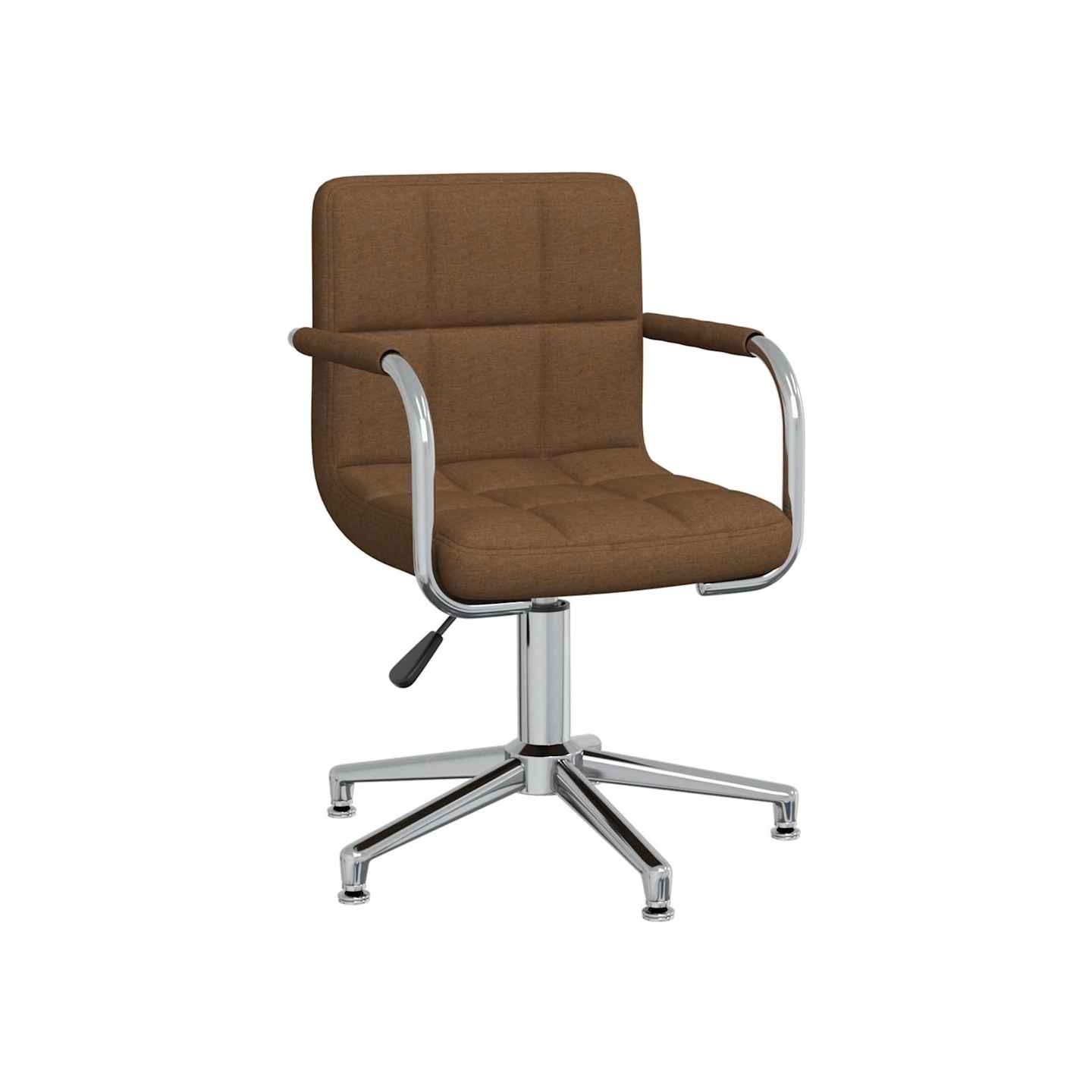 Chaise pivotante de salle à manger Marron Tissu