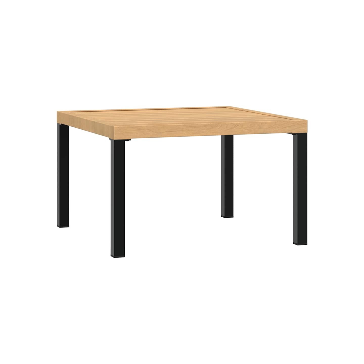 Table basse de jardin noir 65x65x40 cm aluminium
