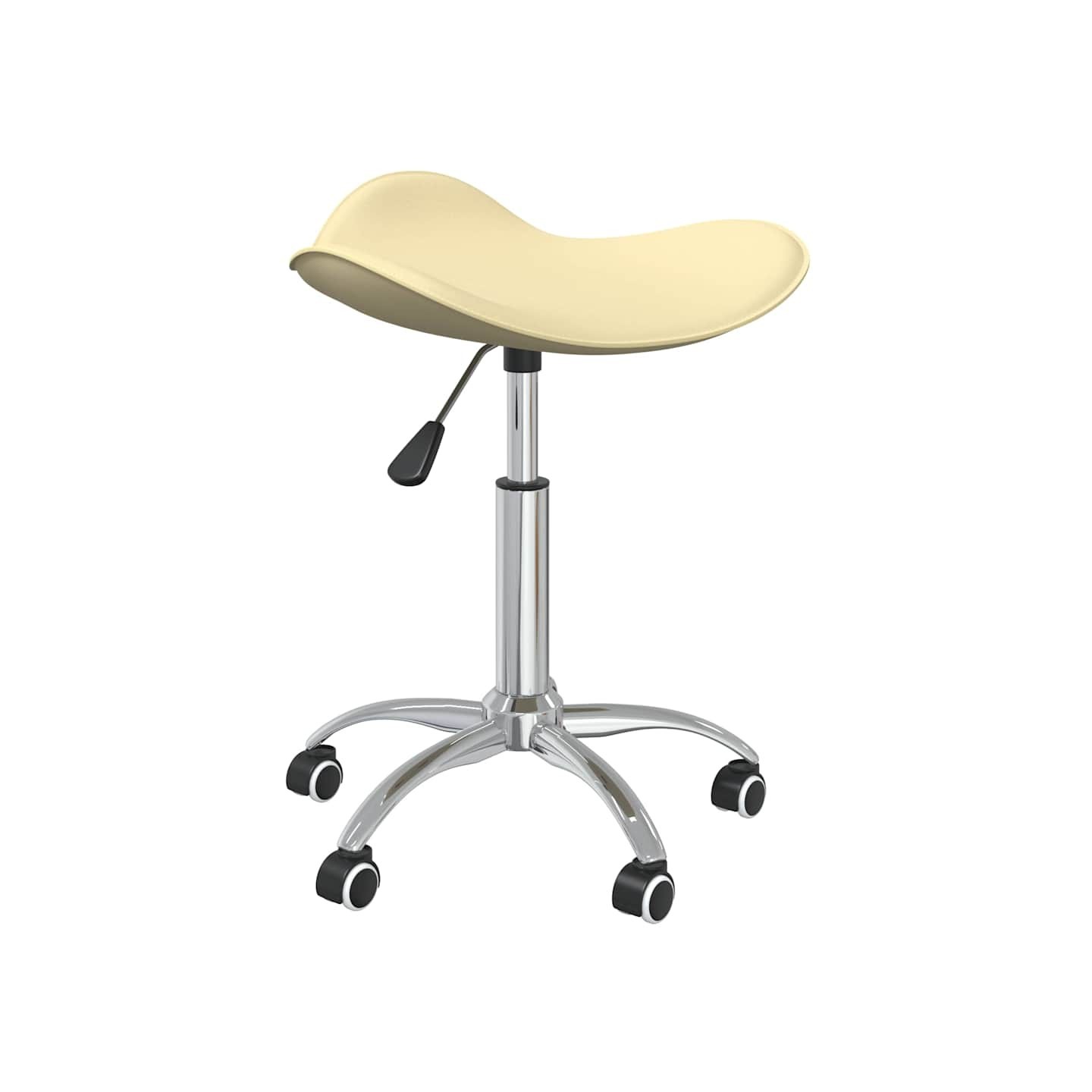 Chaise de bureau Crème Similicuir