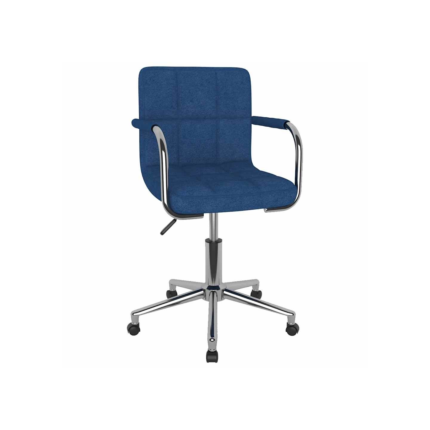 Chaise pivotante de salle à manger Bleu Tissu