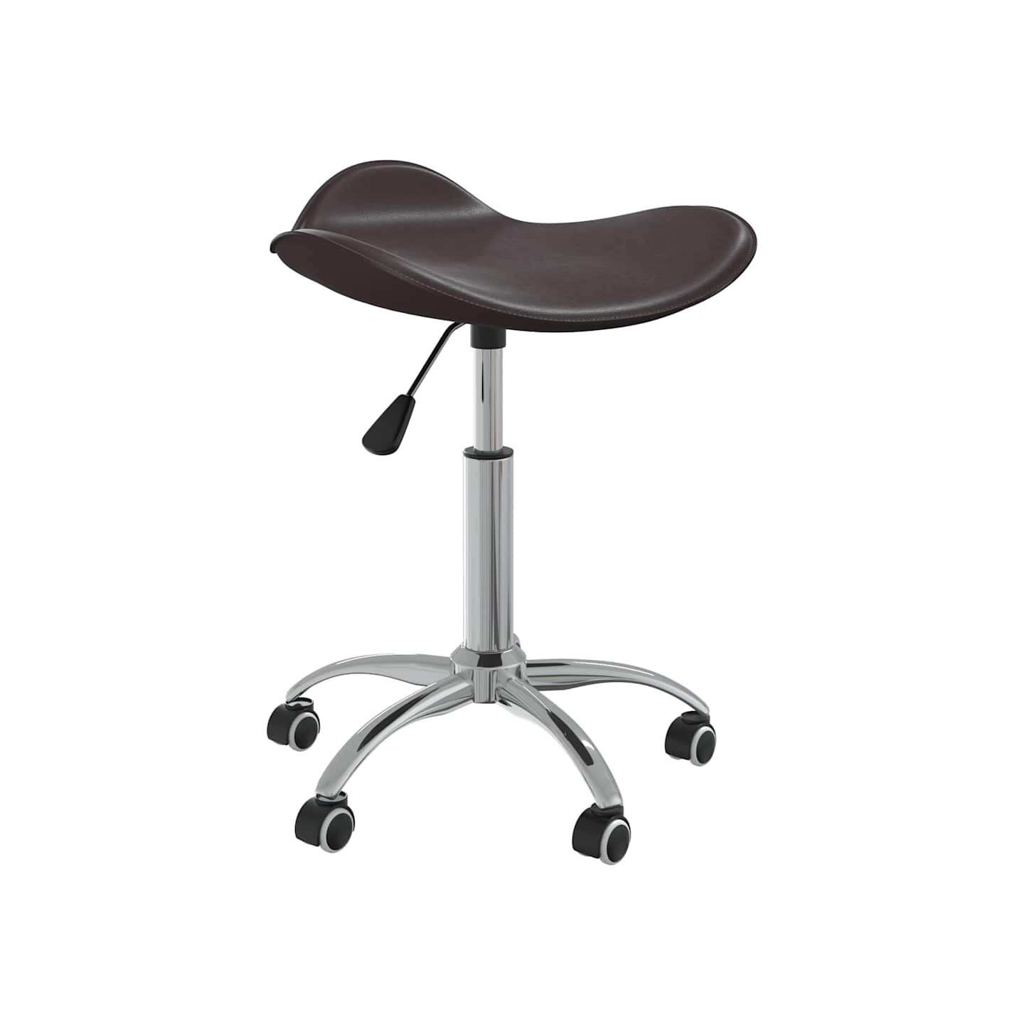 Chaise pivotante de salle à manger Marron Similicuir
