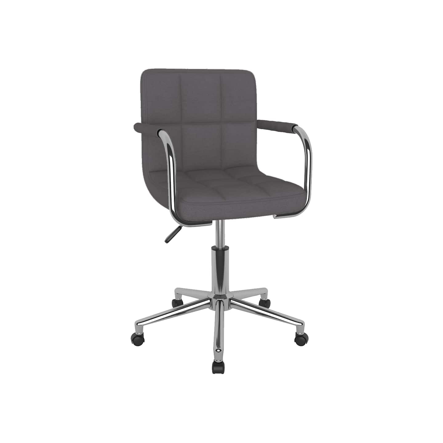 Chaise pivotante de salle à manger Taupe Tissu