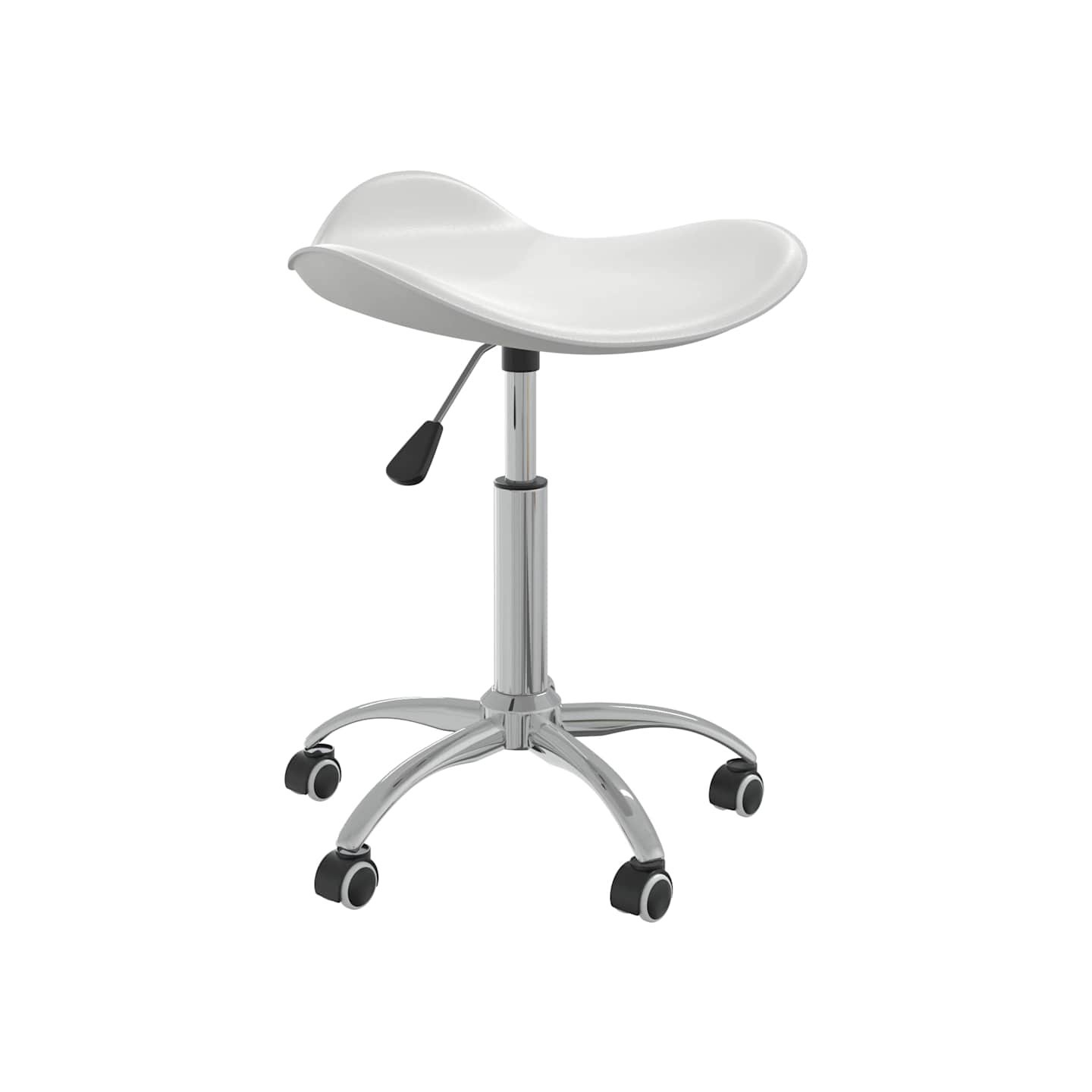 Chaise pivotante de salle à manger Blanc Similicuir