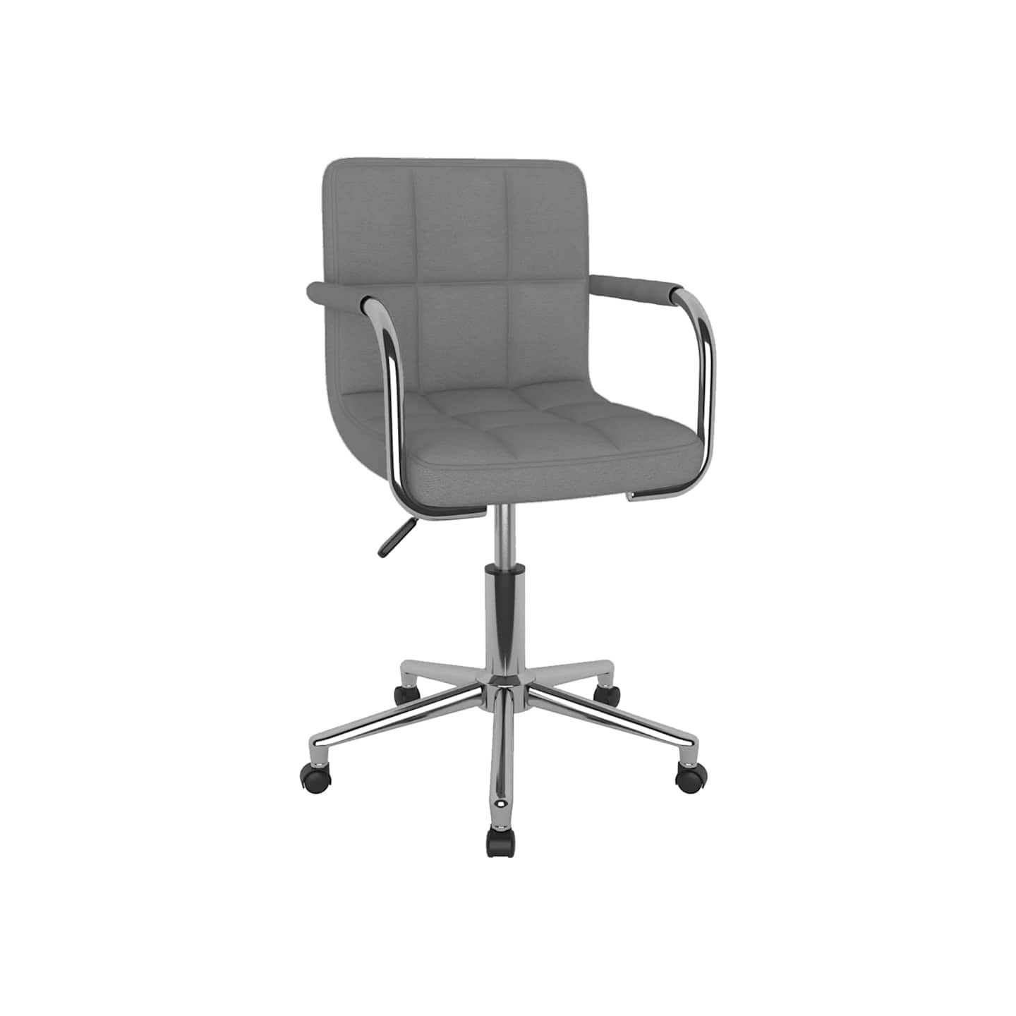 Chaise pivotante de salle à manger Gris clair Tissu
