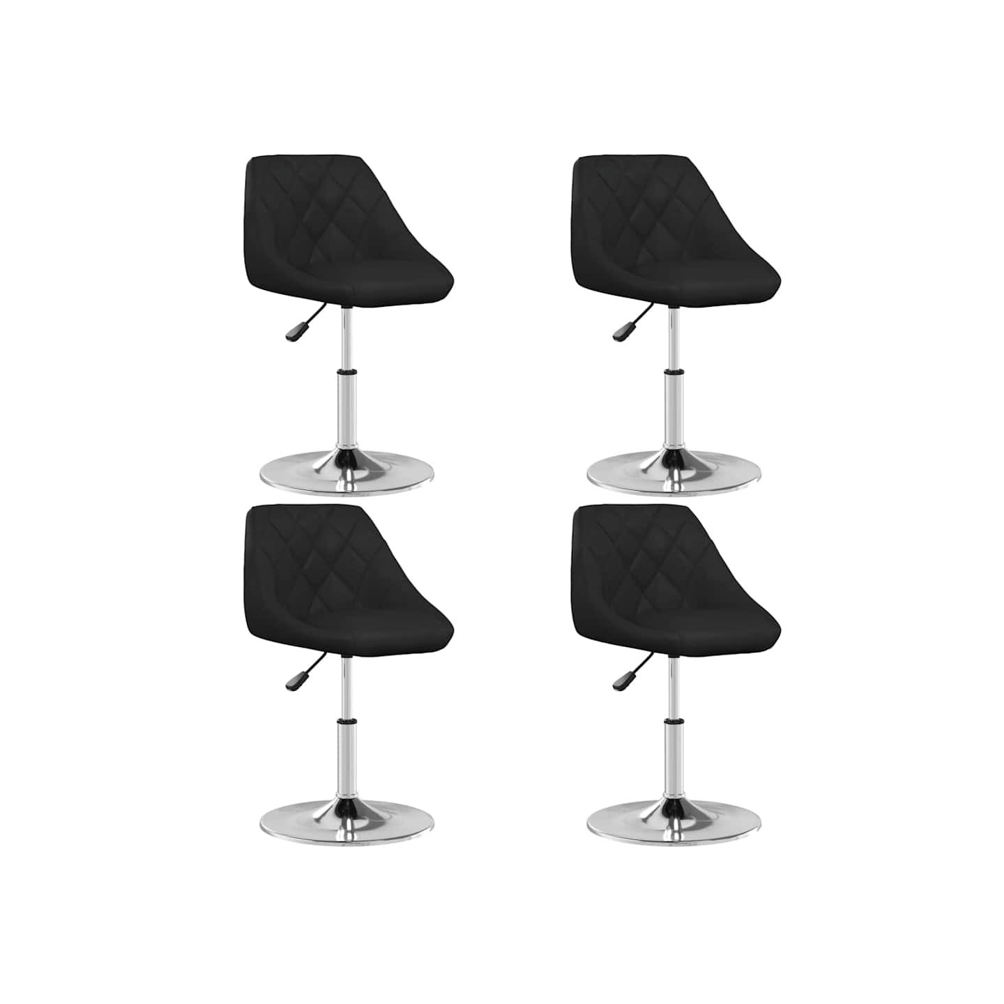 Chaises à manger lot de 4 noir similicuir