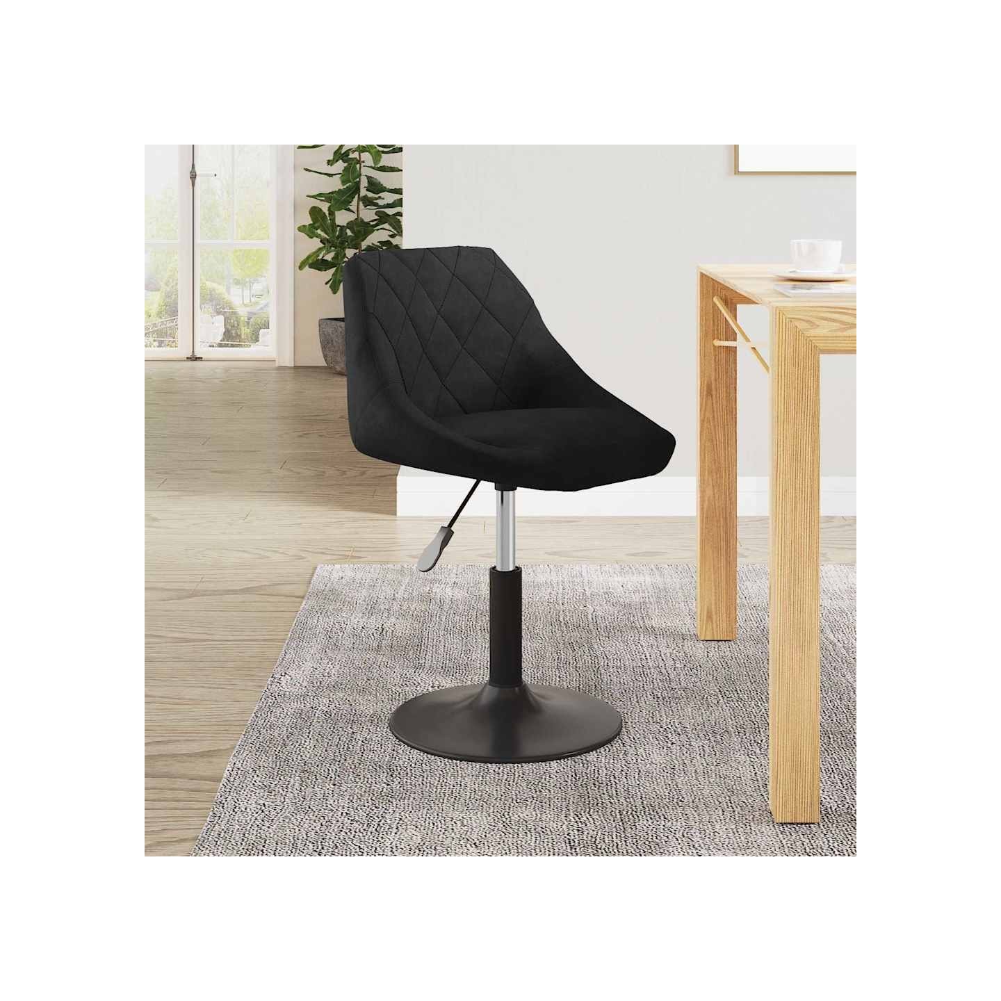 Chaise de salle à manger Noir Velours