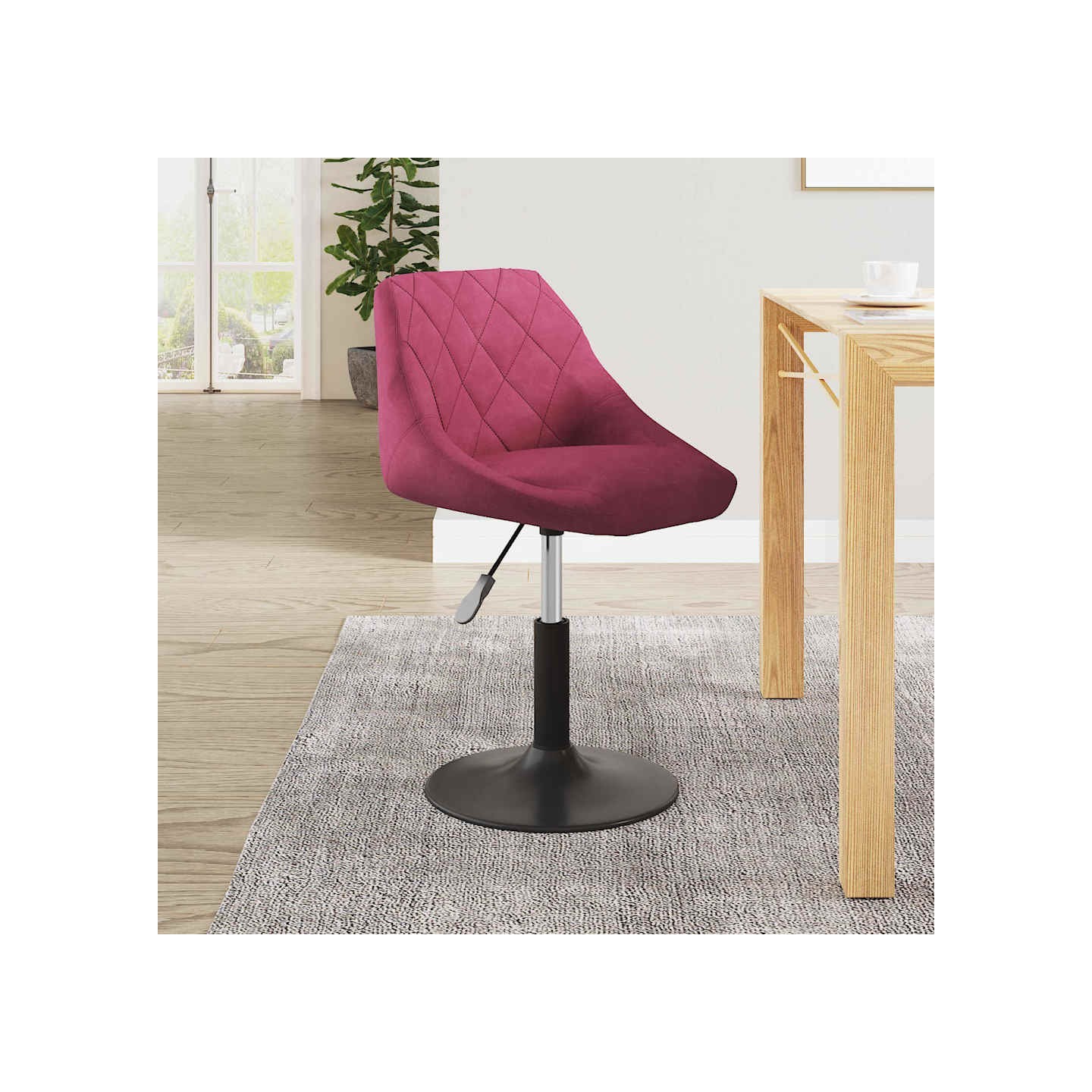 Chaise de salle à manger Rouge bordeaux Velours