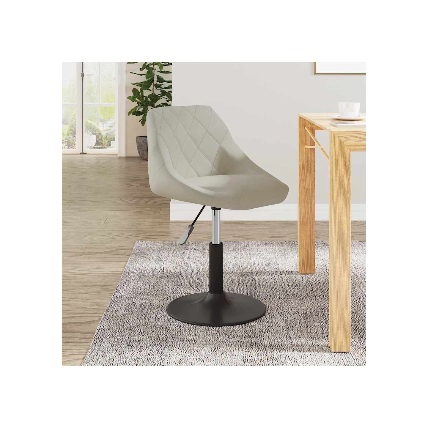 Chaise de salle à manger Crème Velours