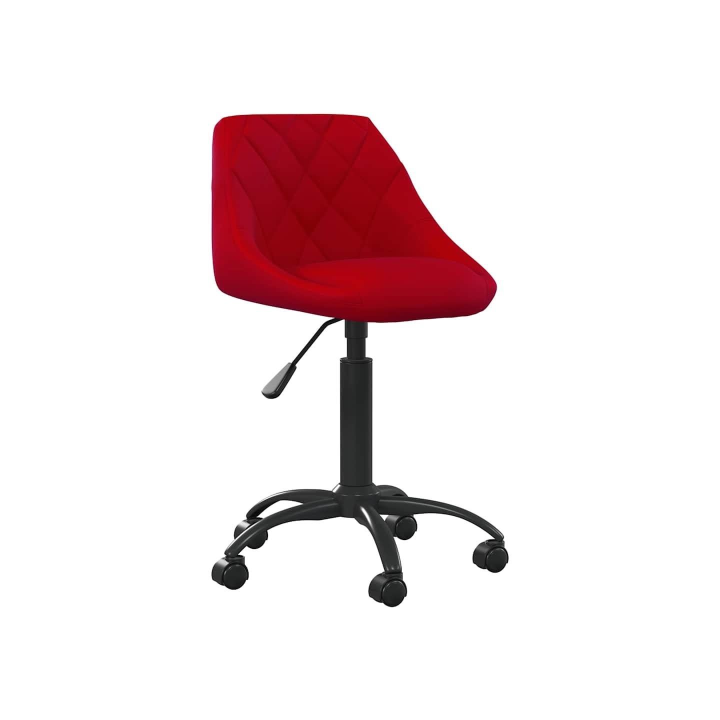 Chaise de bureau Rouge bordeaux Velours