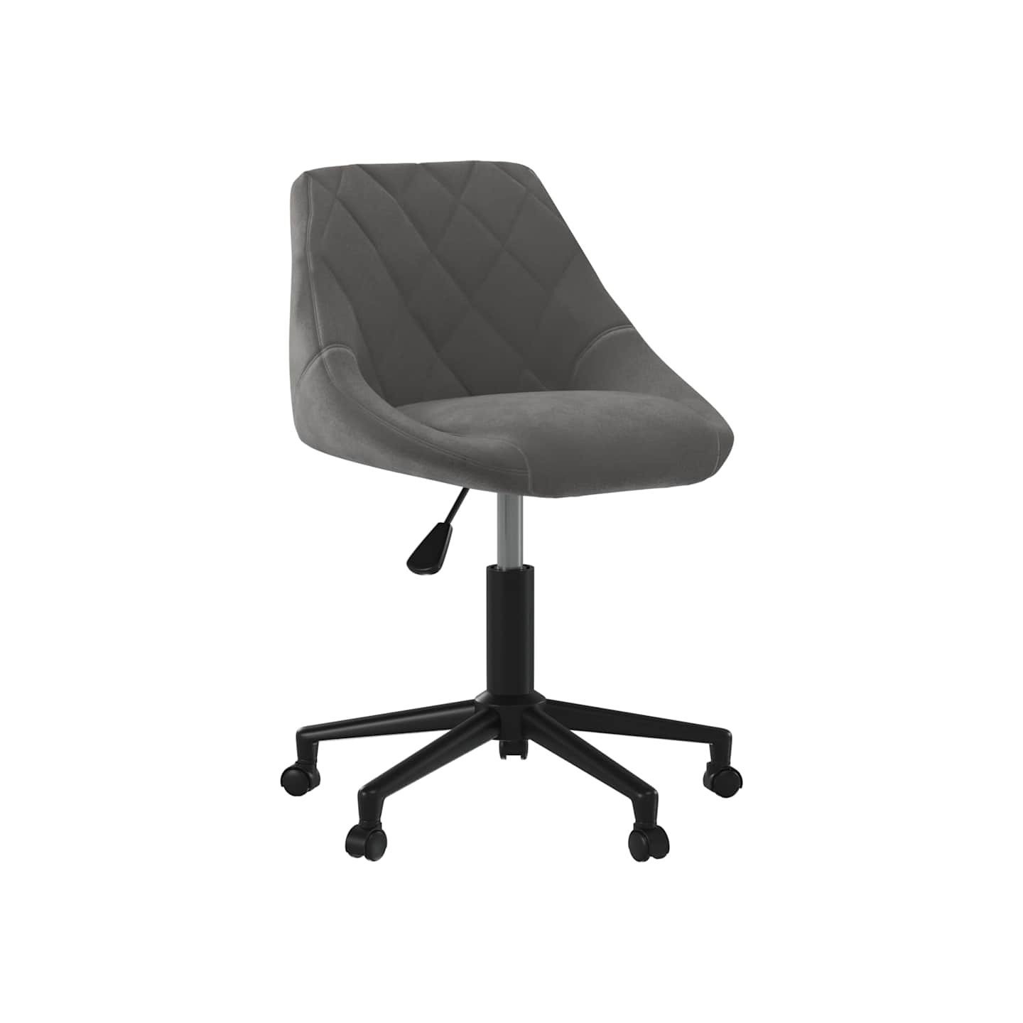 Chaise pivotante de salle à manger Gris foncé Velours