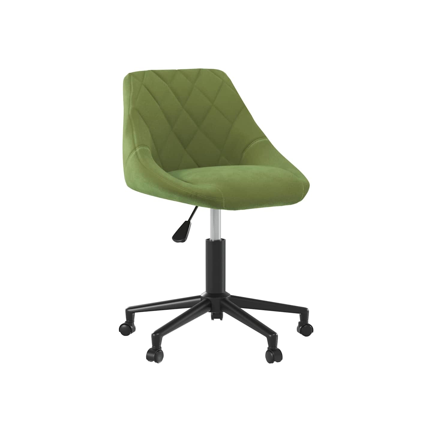 Chaise pivotante de salle à manger Vert clair Velours