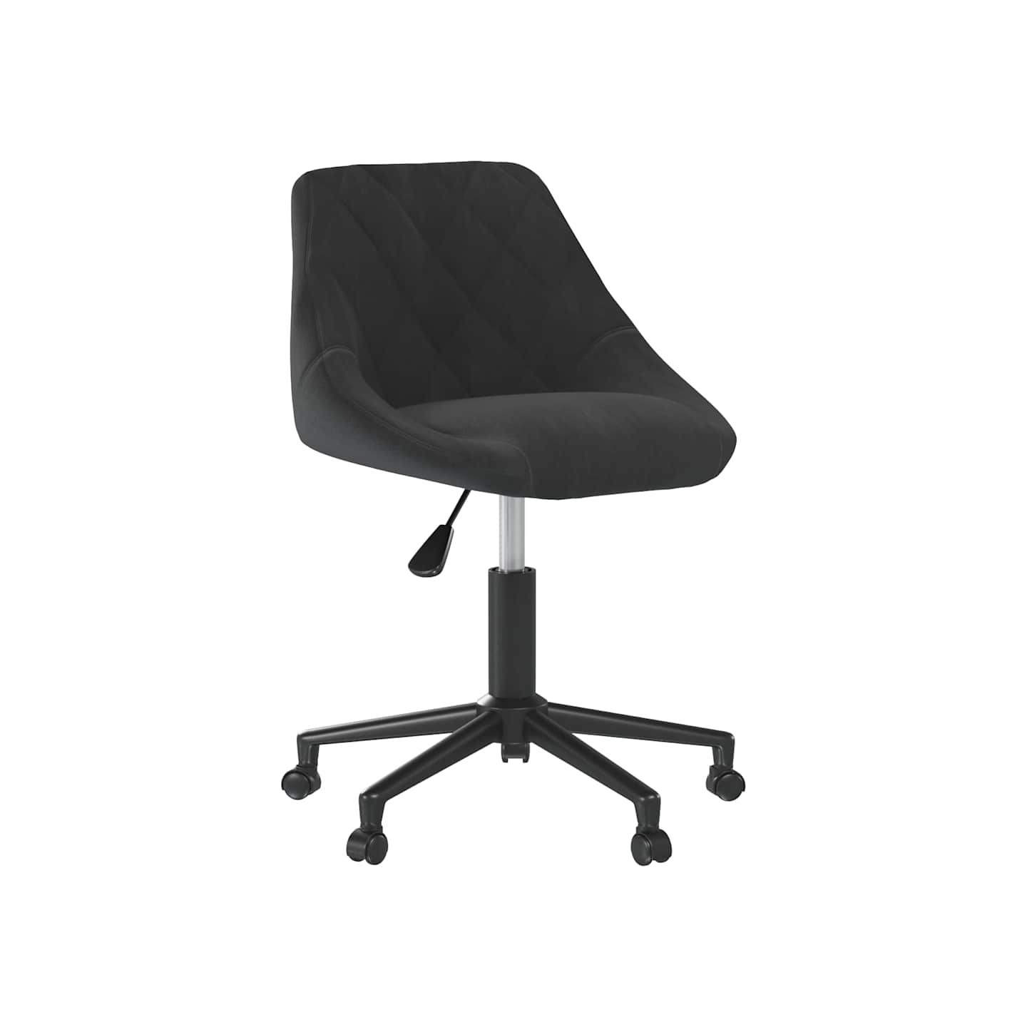 Chaise pivotante de salle à manger Noir Velours
