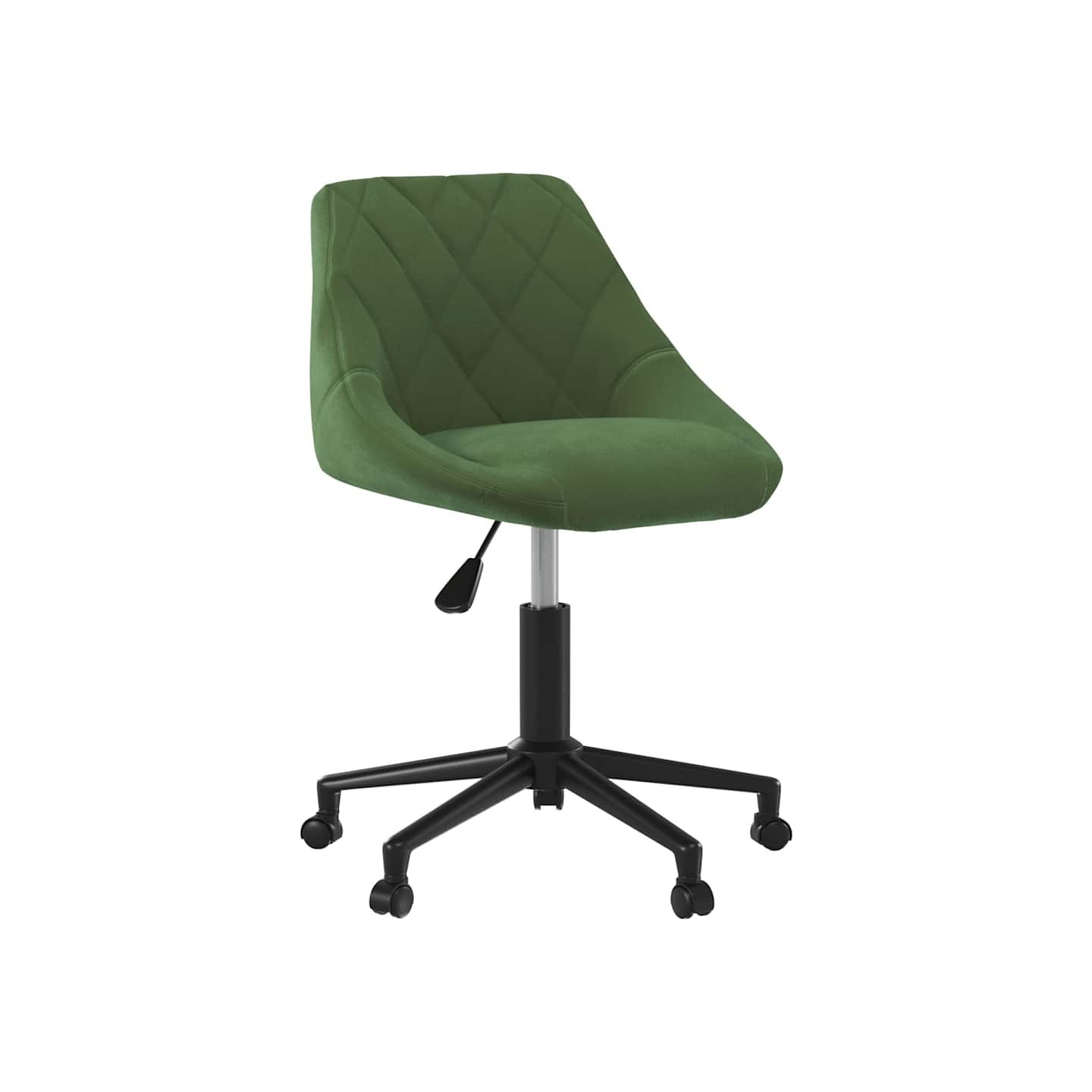 Chaise pivotante de salle à manger Vert foncé Velours
