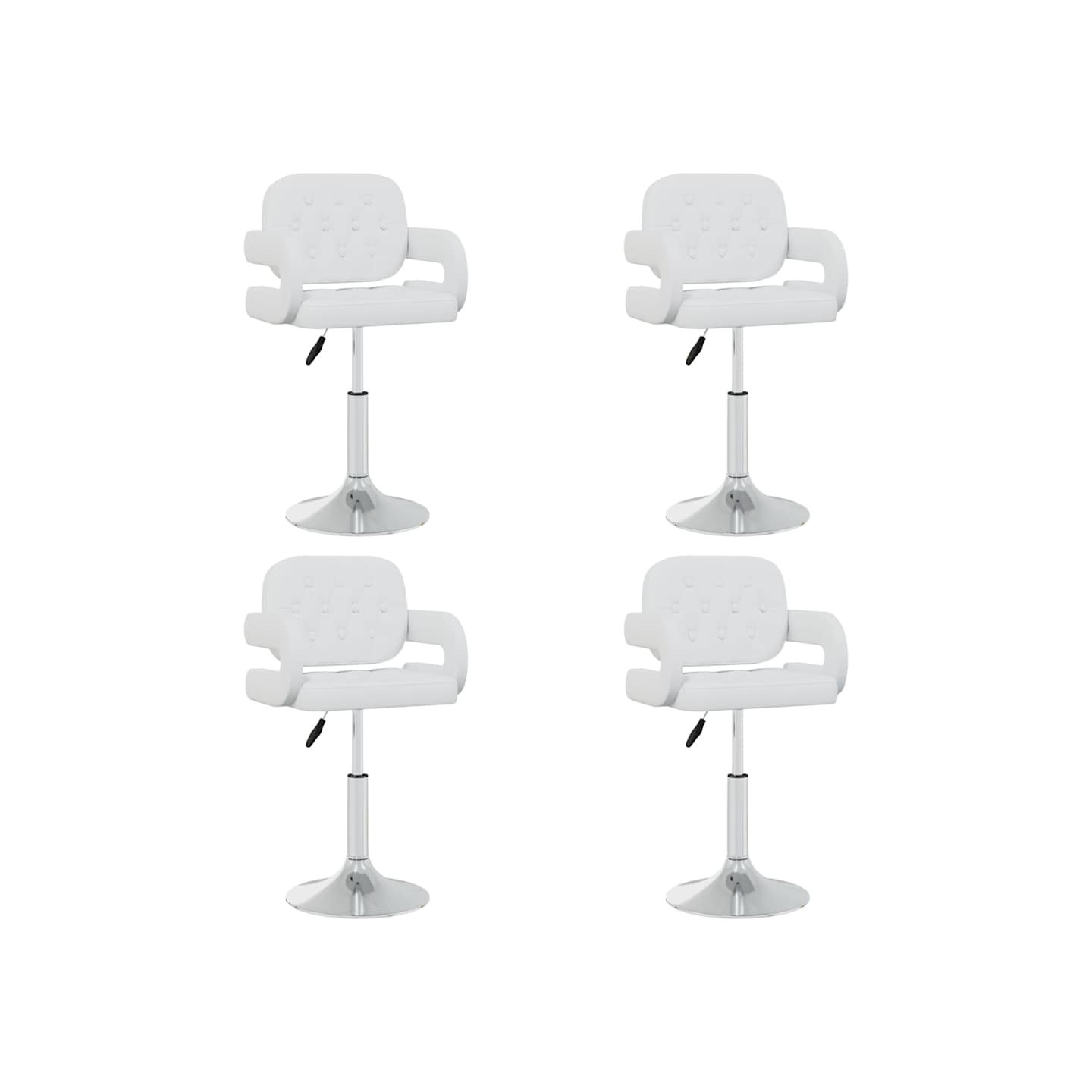 Chaises pivotantes à manger lot de 4 Blanc Similicuir