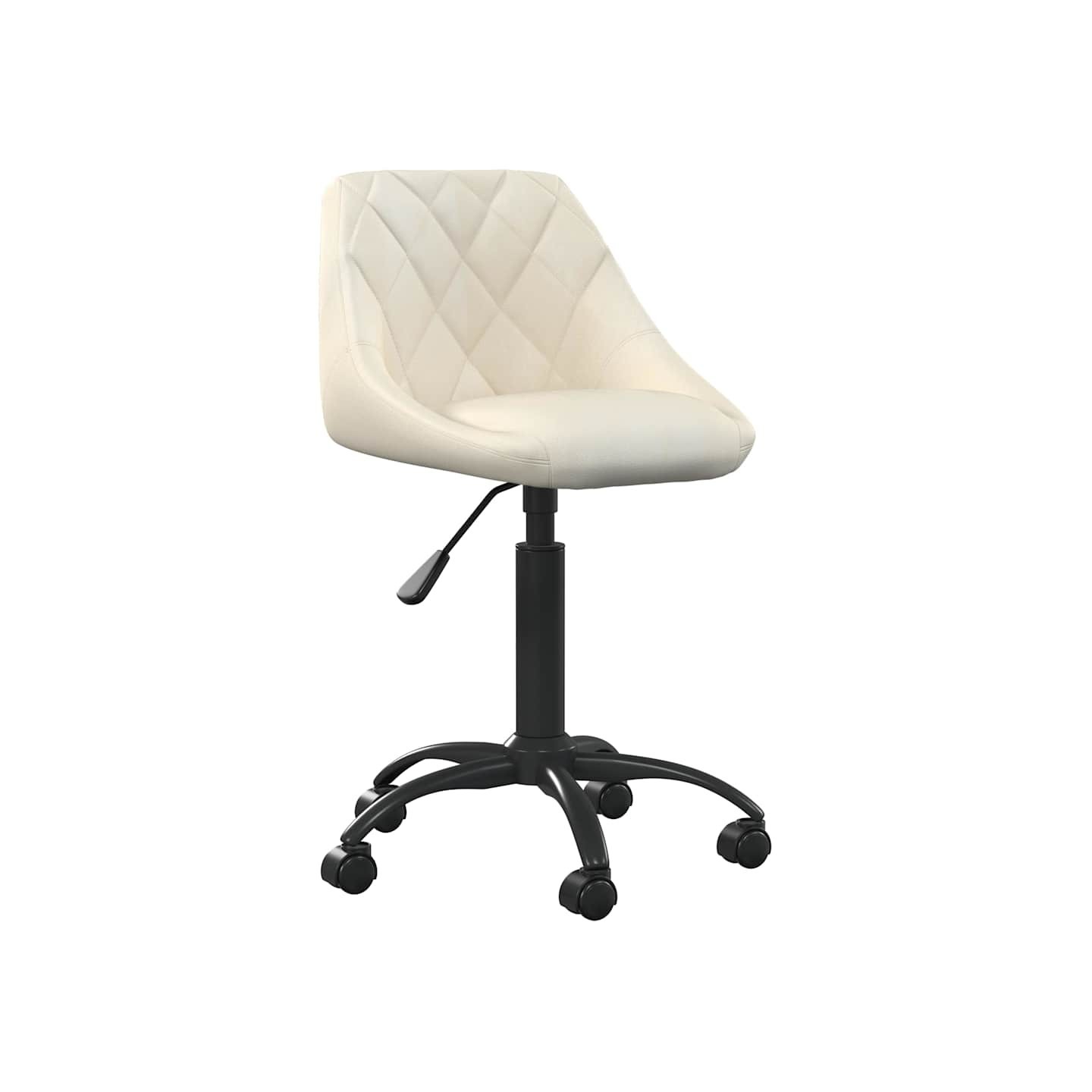 Chaise de bureau Crème Velours