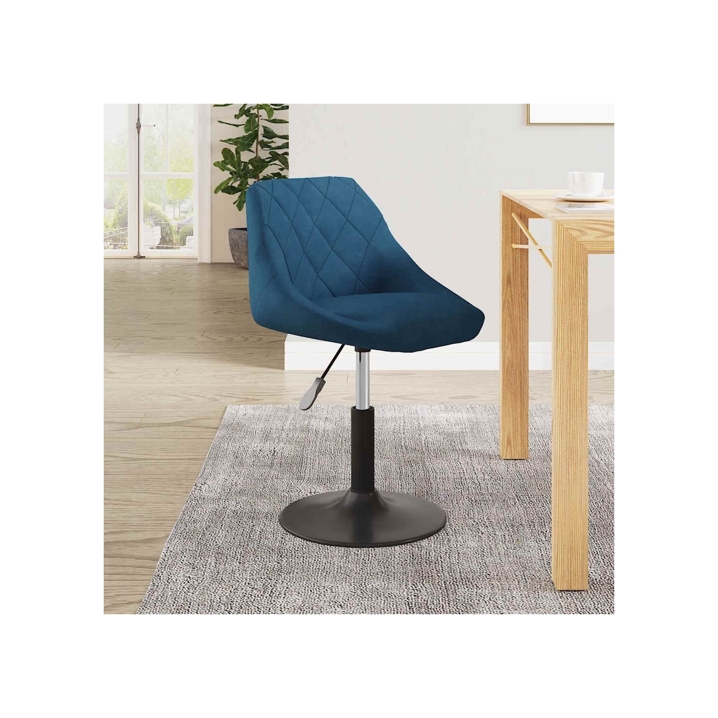 Chaise de salle à manger Bleu Velours