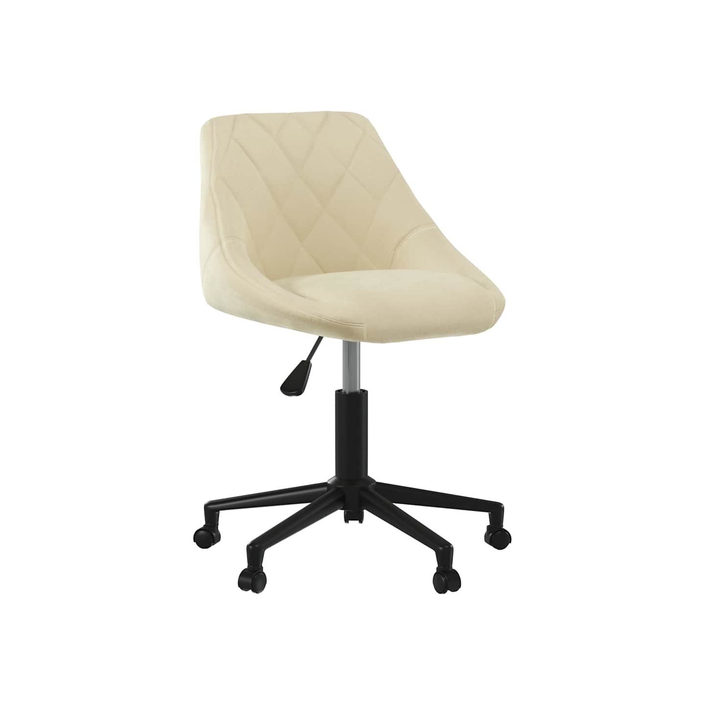 Chaise pivotante de salle à manger Crème Velours