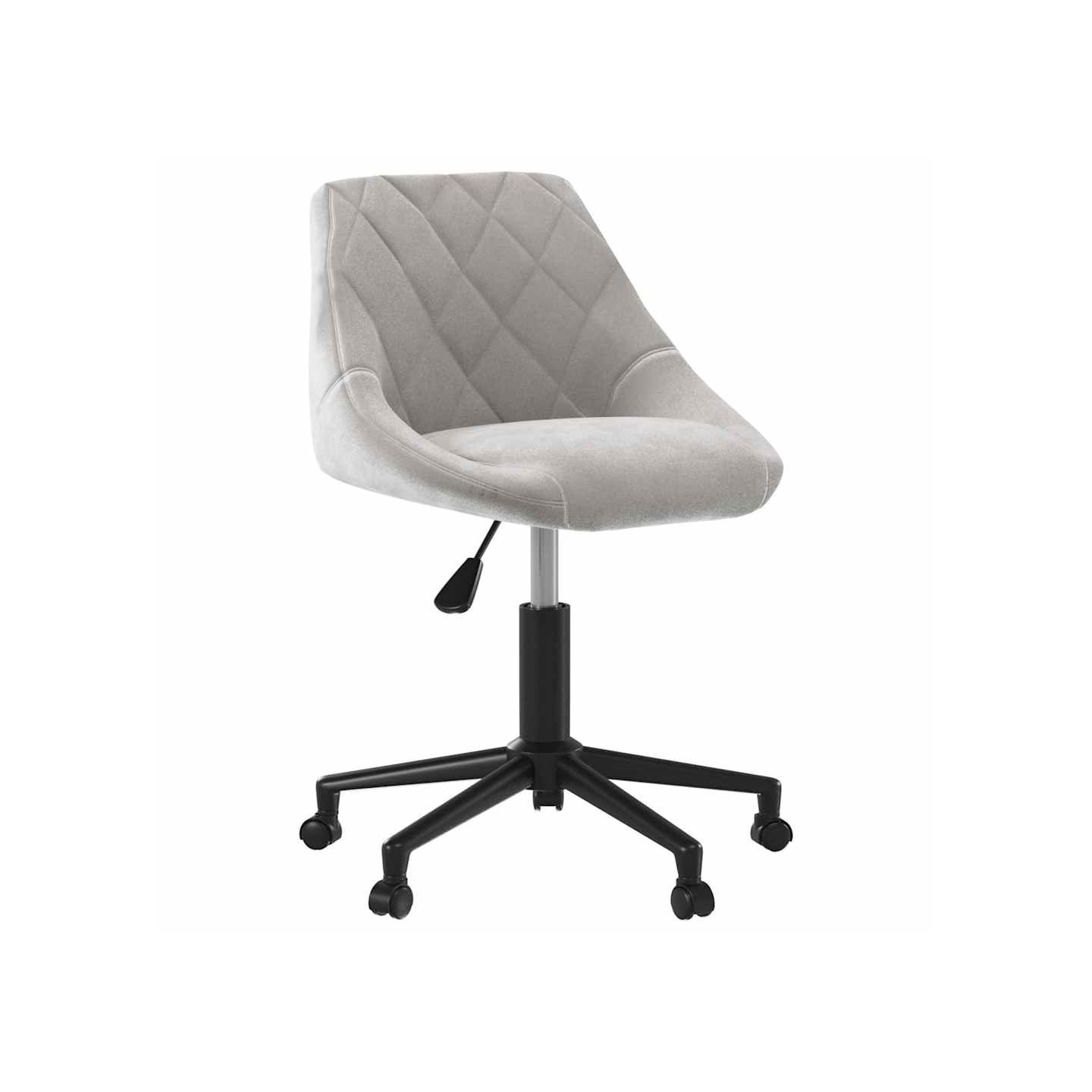 Chaise pivotante de salle à manger Gris clair Velours