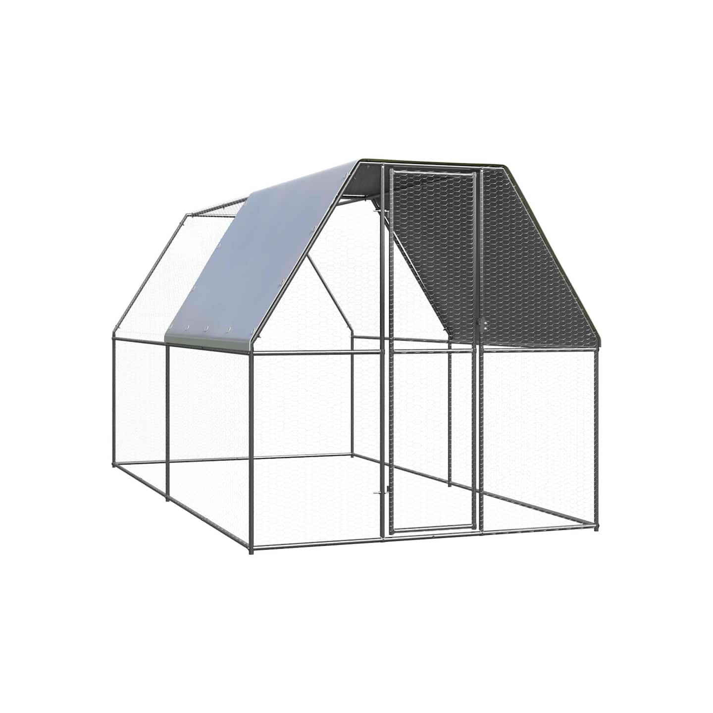 Poulailler d'extérieur 2x4x2 m Acier galvanisé