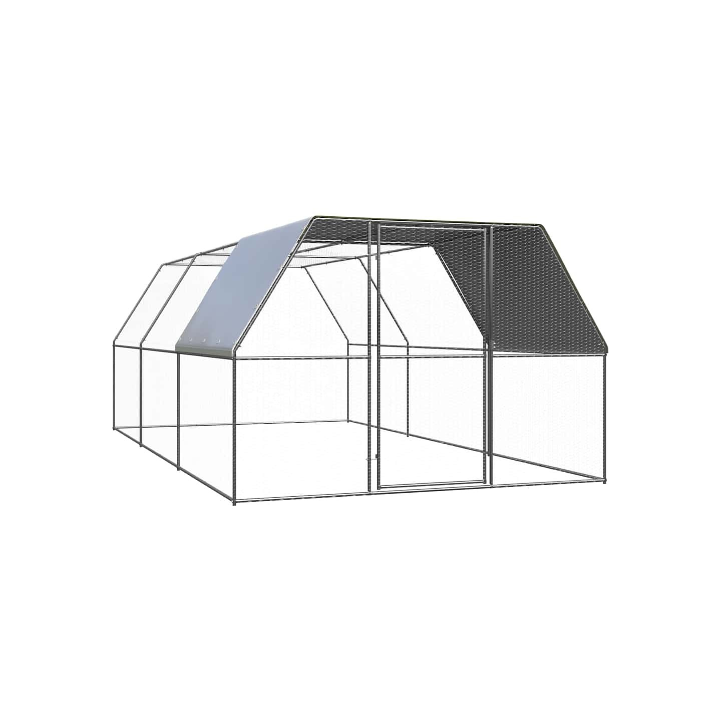 Poulailler d'extérieur 3x6x2 m Acier galvanisé