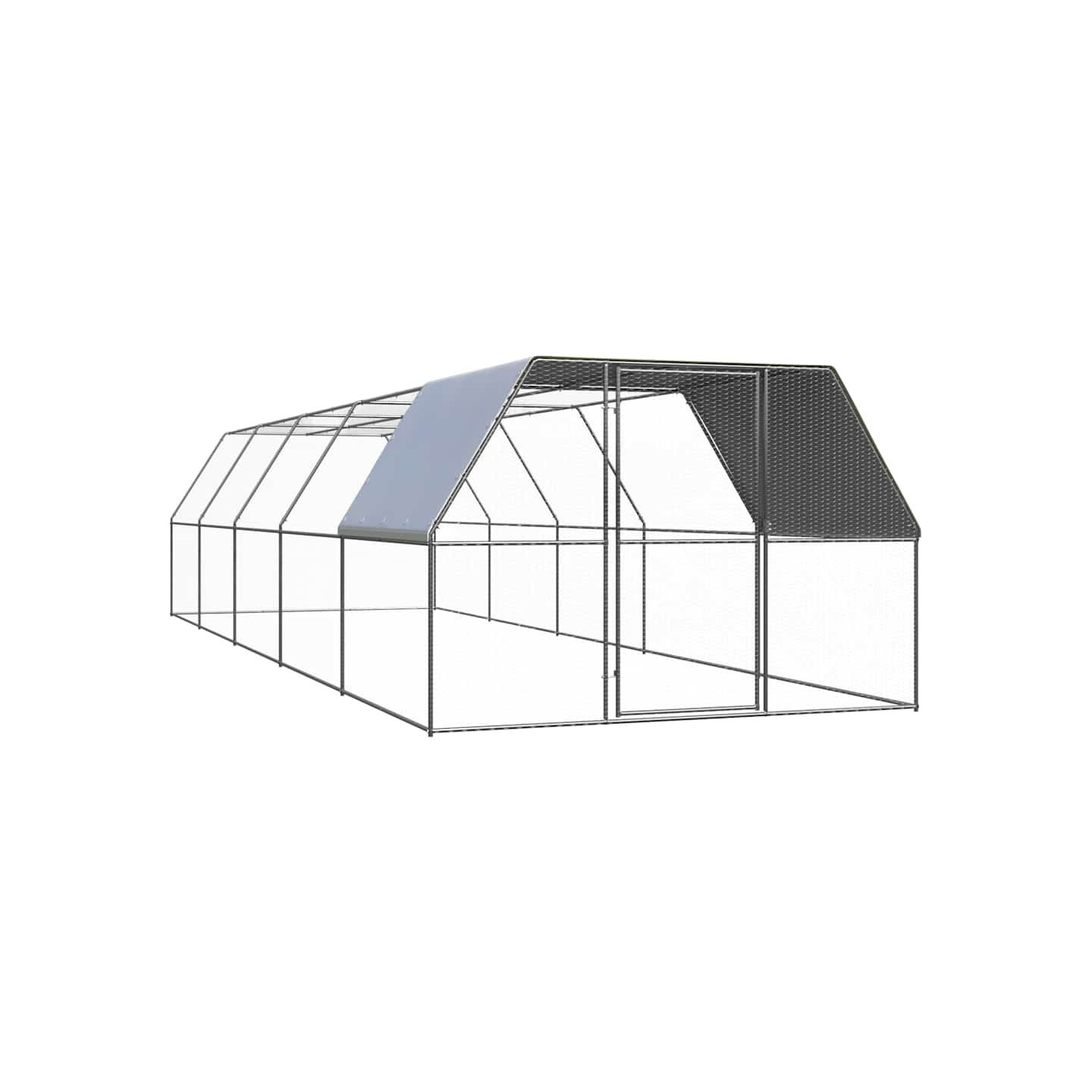 Poulailler d'extérieur 3x10x2 m Acier galvanisé