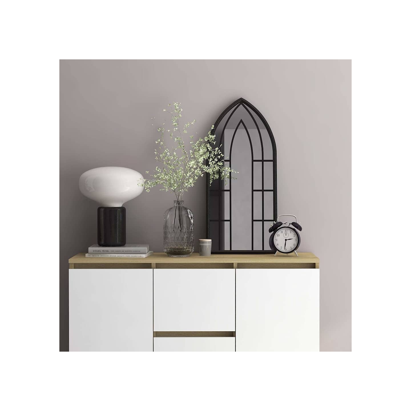 Miroir Noir 70x30 cm Fer pour utilisation à l'intérieur